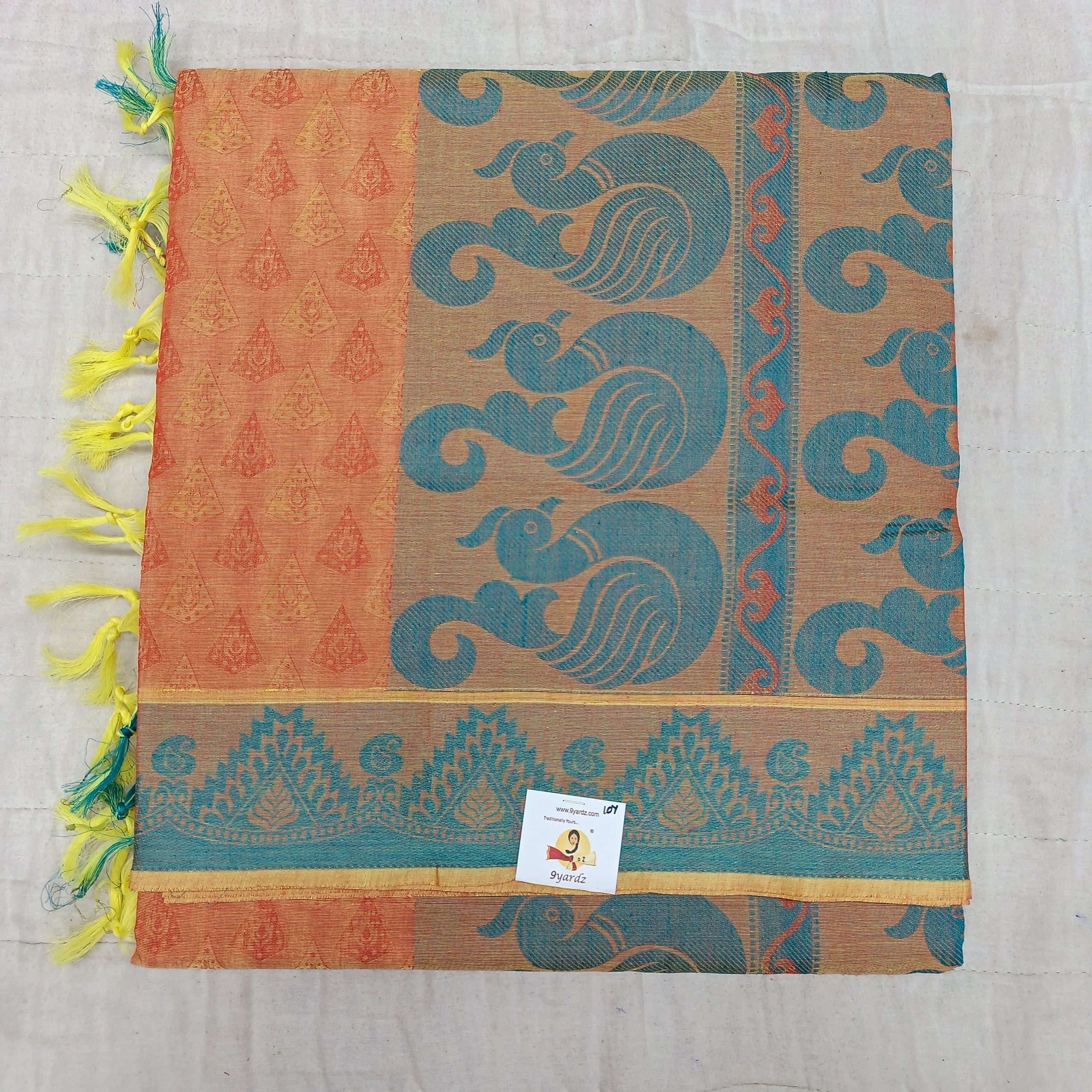 Rich Cotton Embossed sarees
