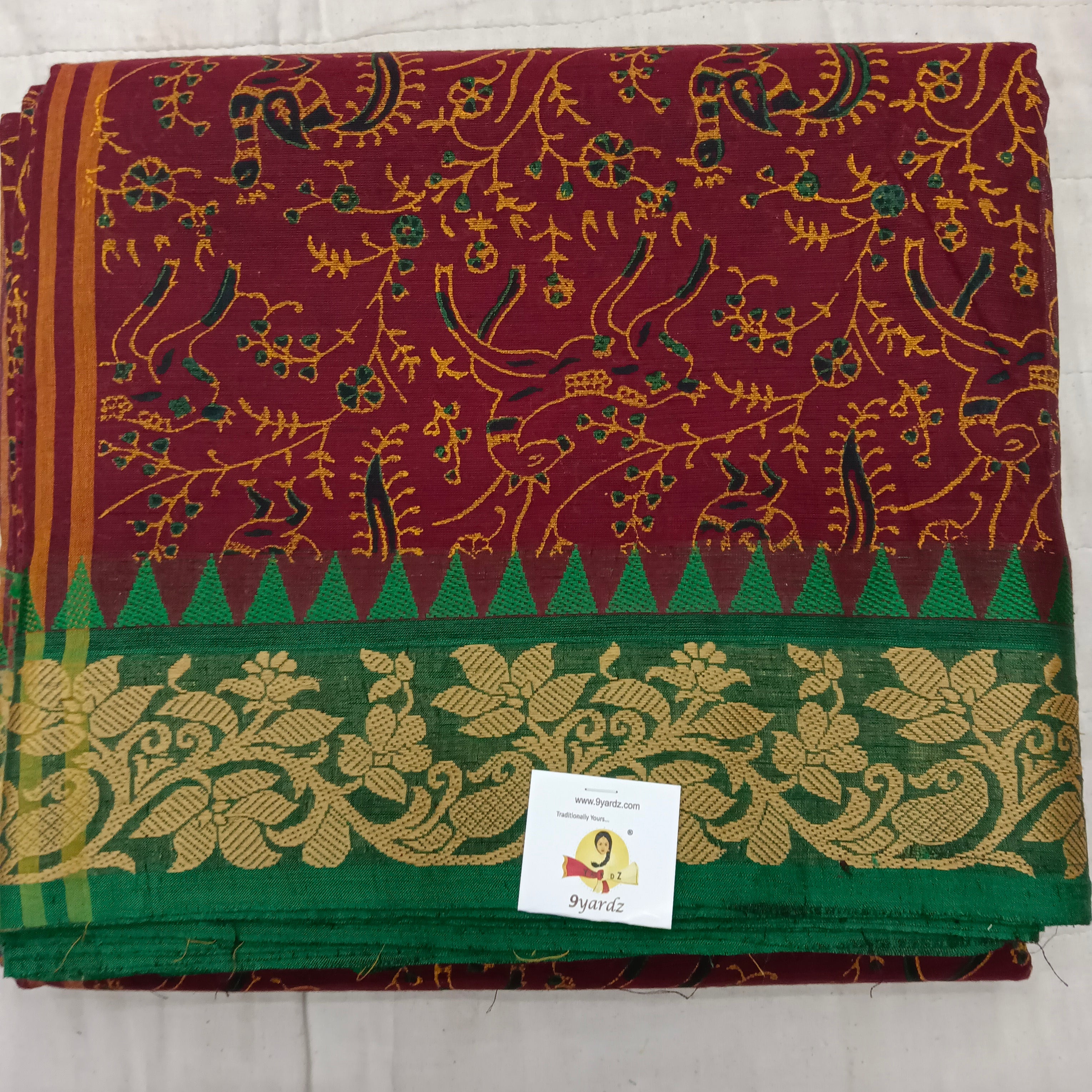 Arupukottai cotton Printed 10 yards madisar