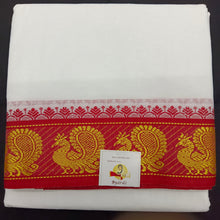 Load image into Gallery viewer, Cotton dhoti 10*6 thread jacquard Zari border