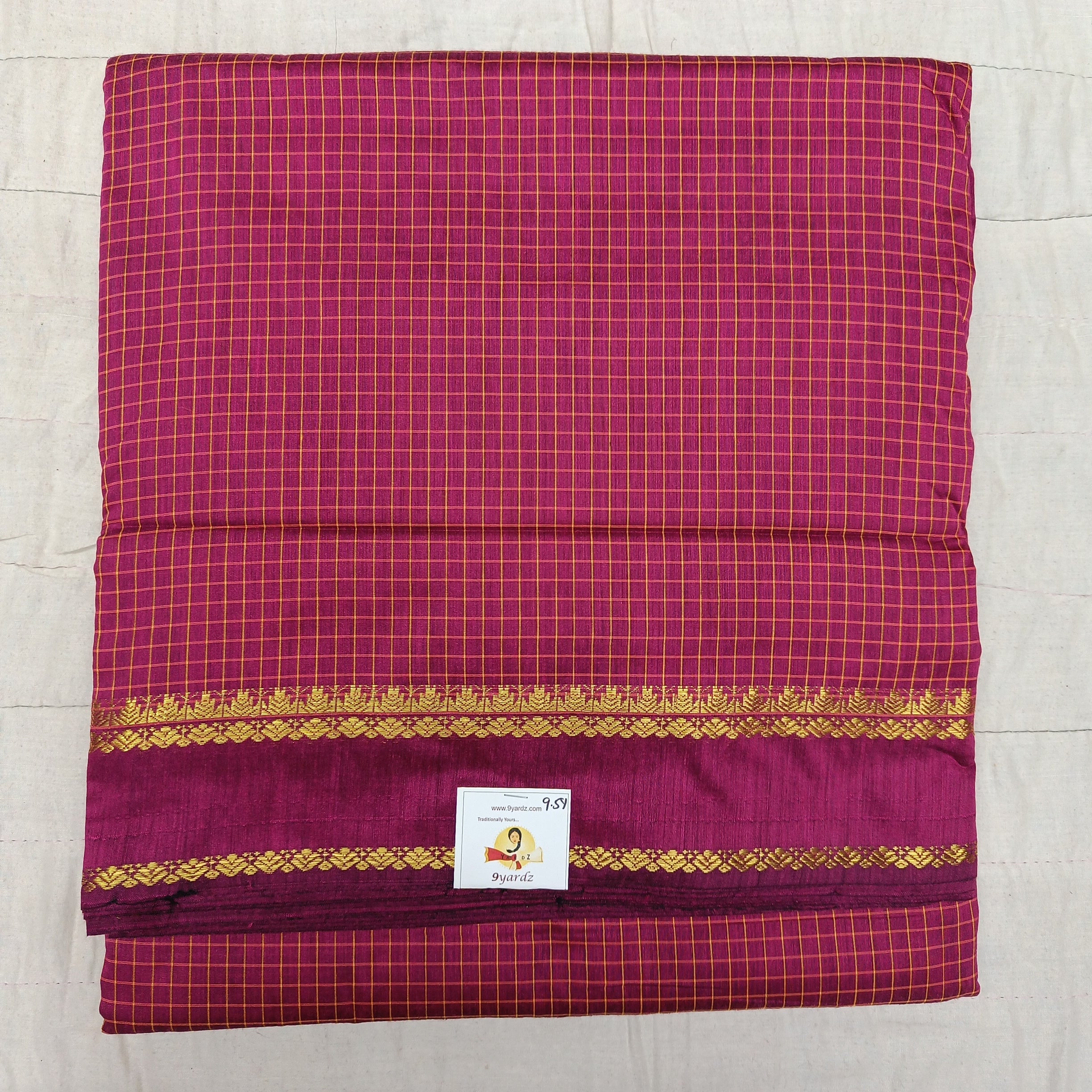 Kalyani Cotton checked 9.5 yards