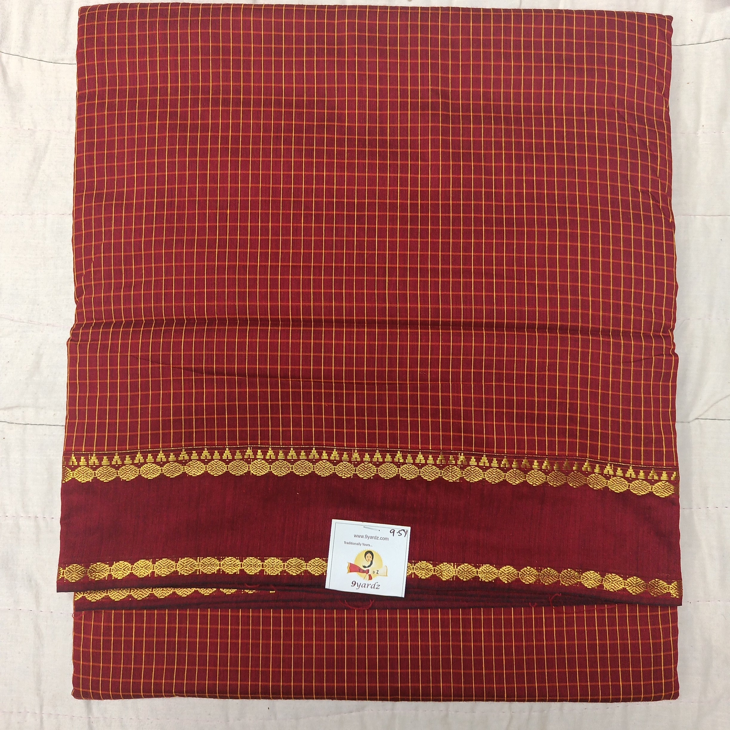 Kalyani Cotton checked 9.5 yards