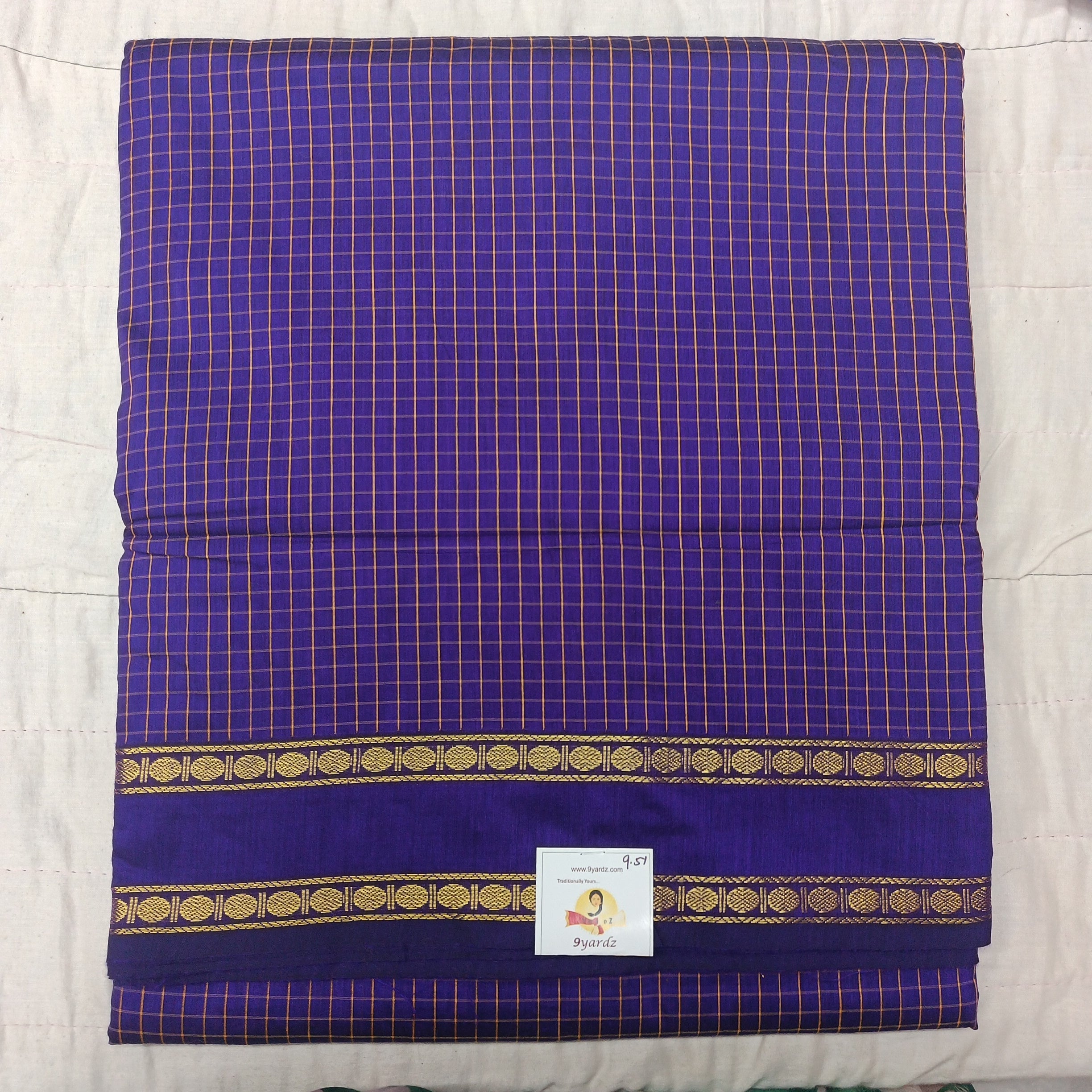 Kalyani Cotton checked 9.5 yards