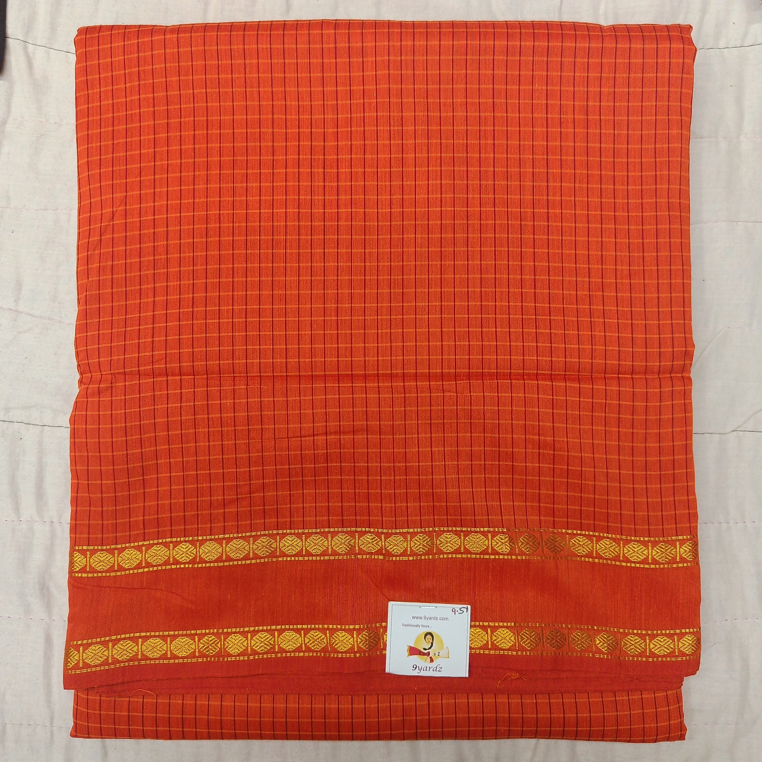 Kalyani Cotton checked 9.5 yards