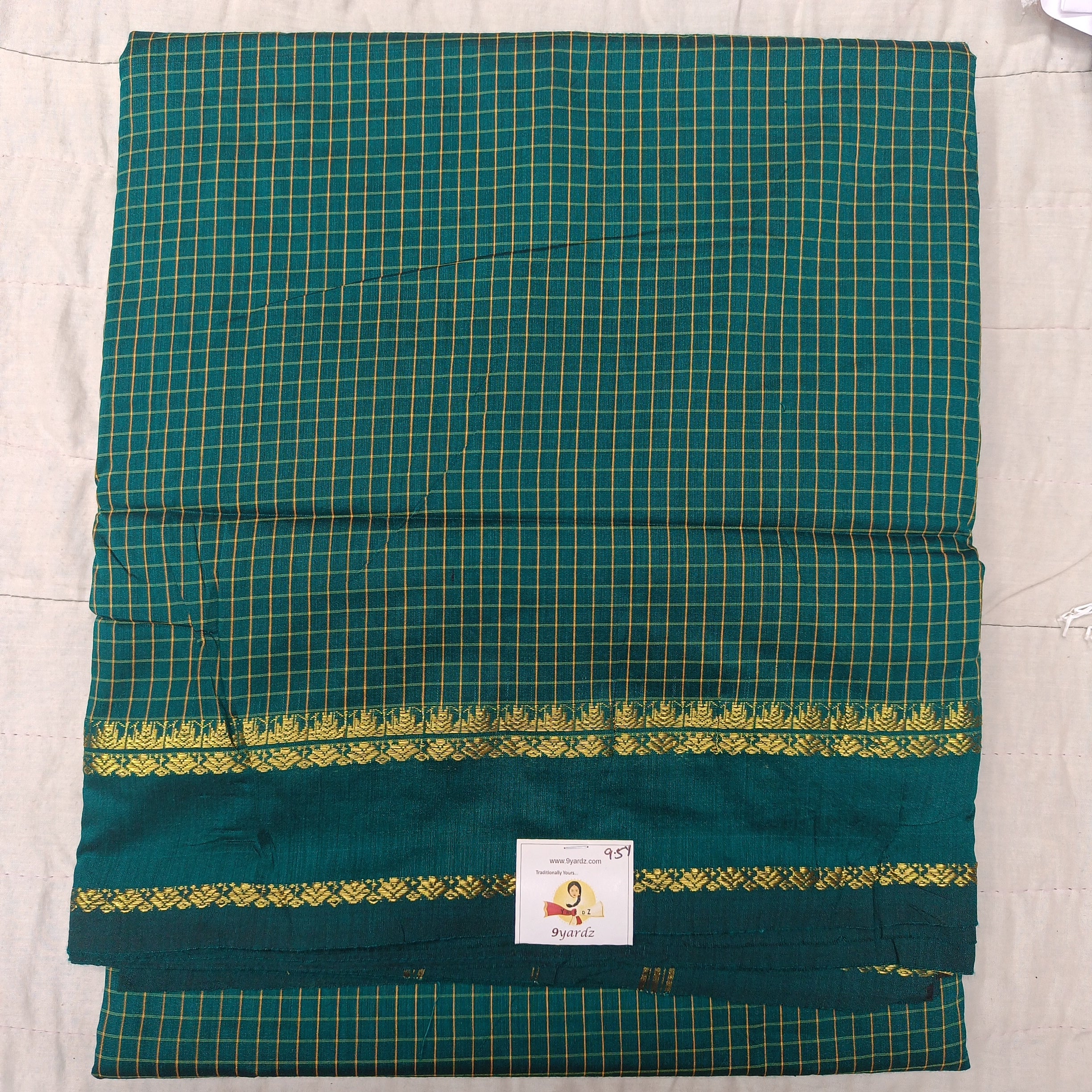 Kalyani Cotton checked 9.5 yards
