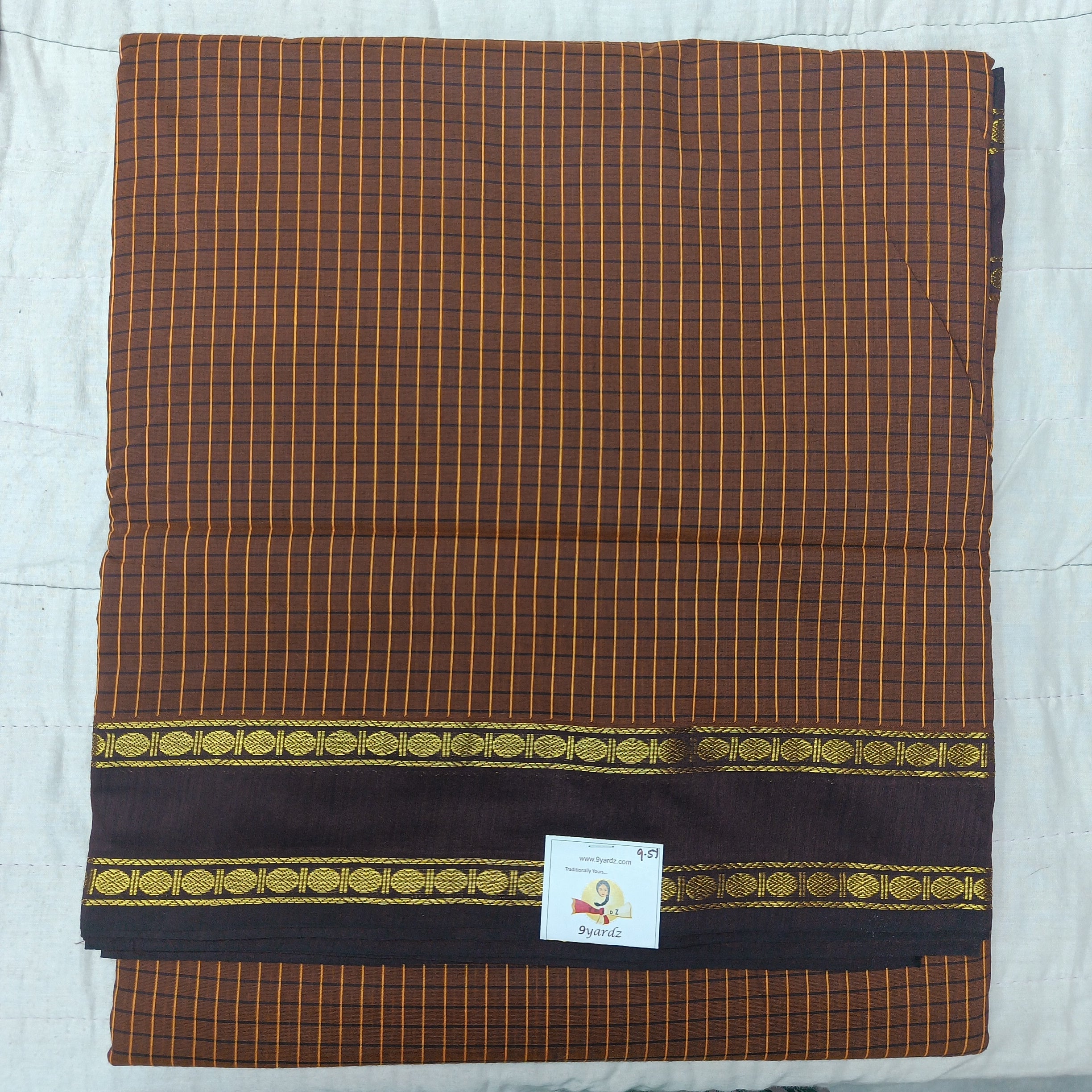 Kalyani Cotton checked 9.5 yards
