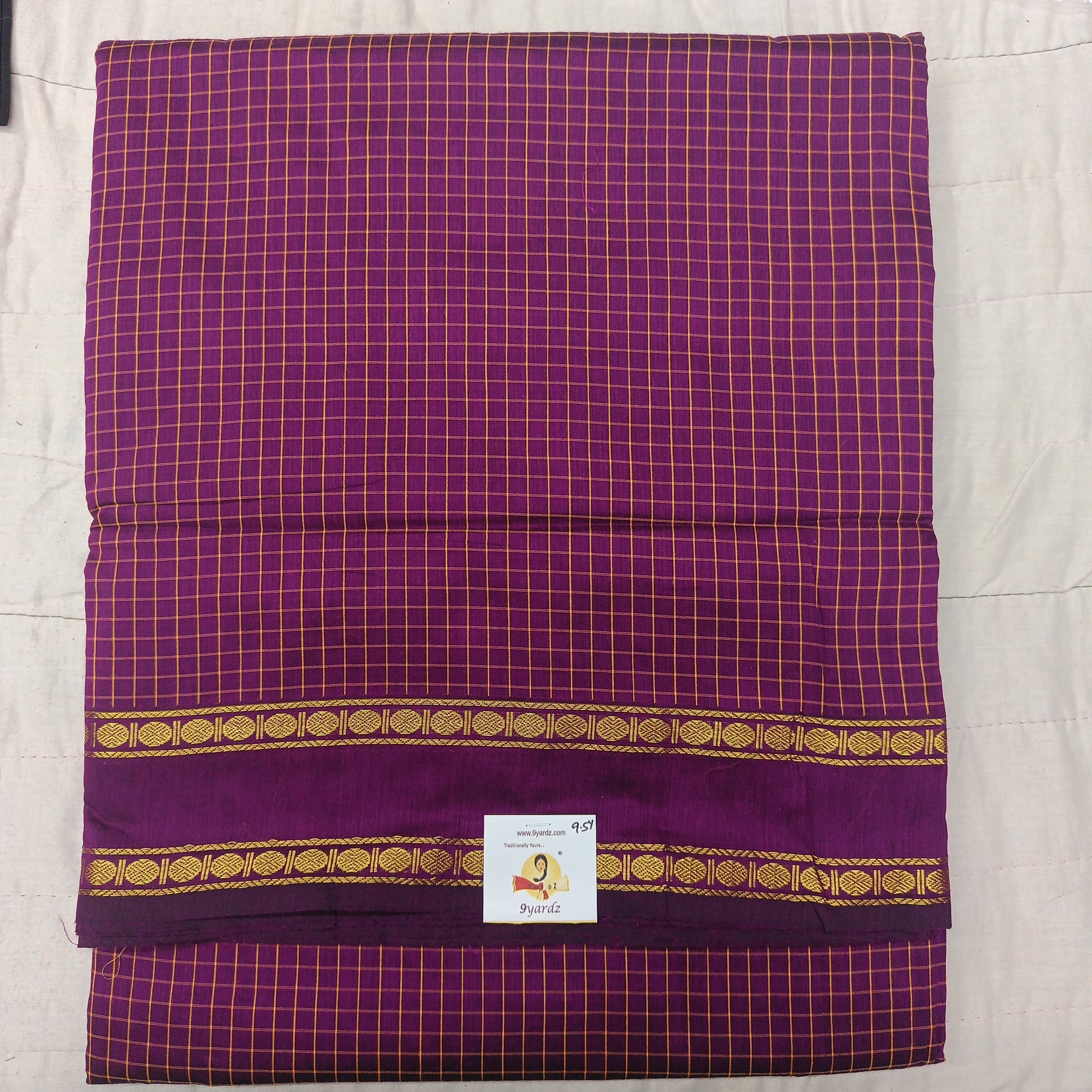 Kalyani Cotton checked 9.5 yards
