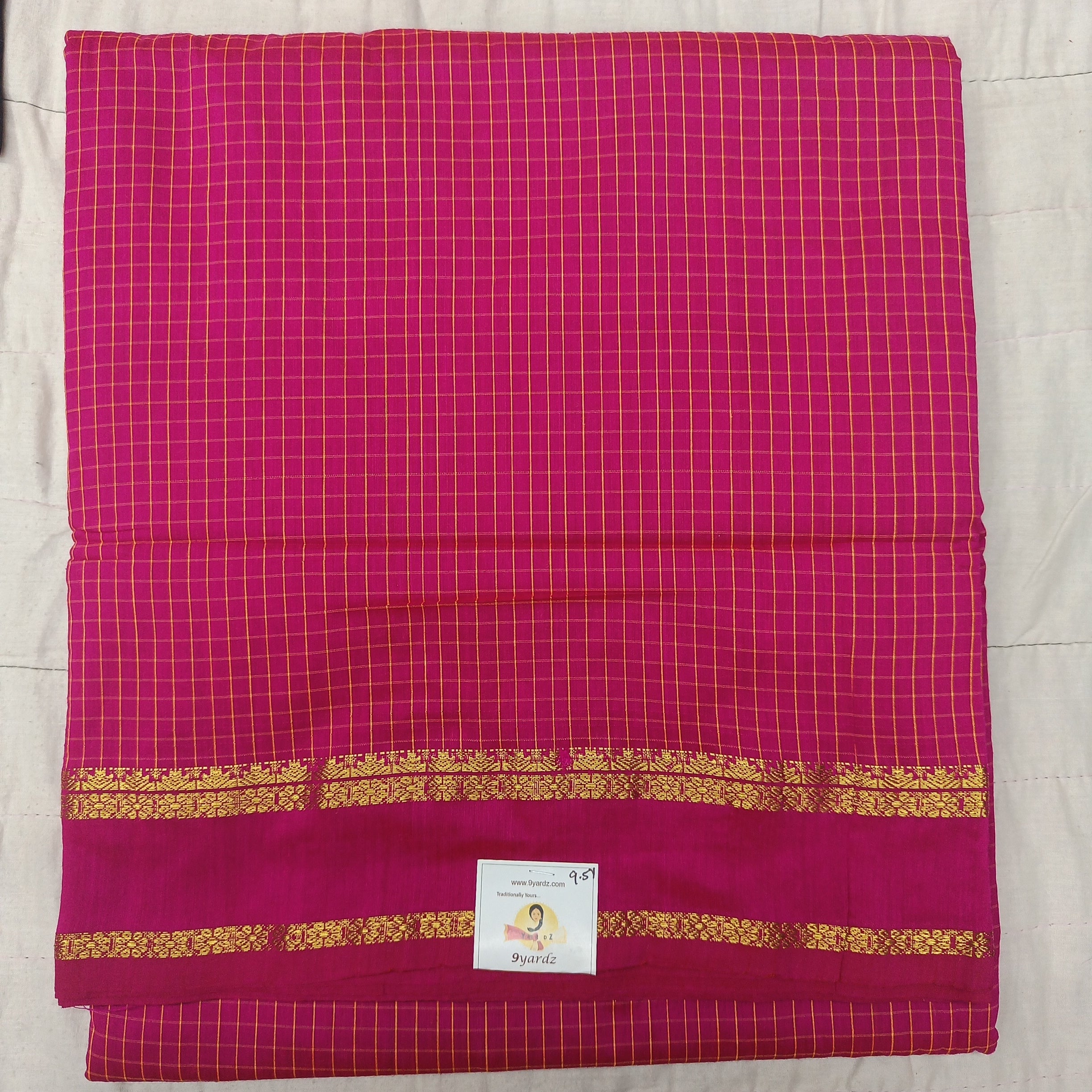 Kalyani Cotton checked 9.5 yards