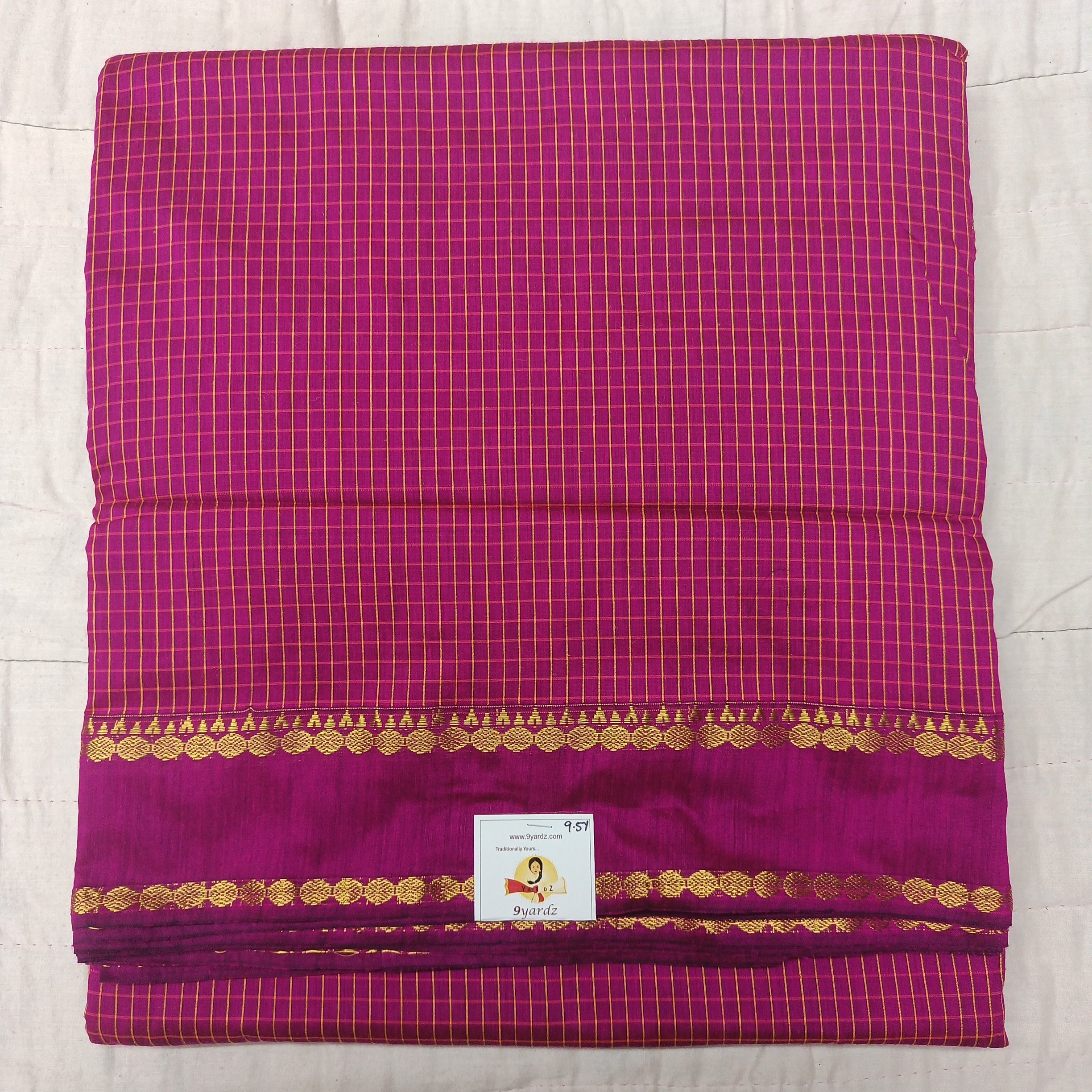Kalyani Cotton checked 9.5 yards