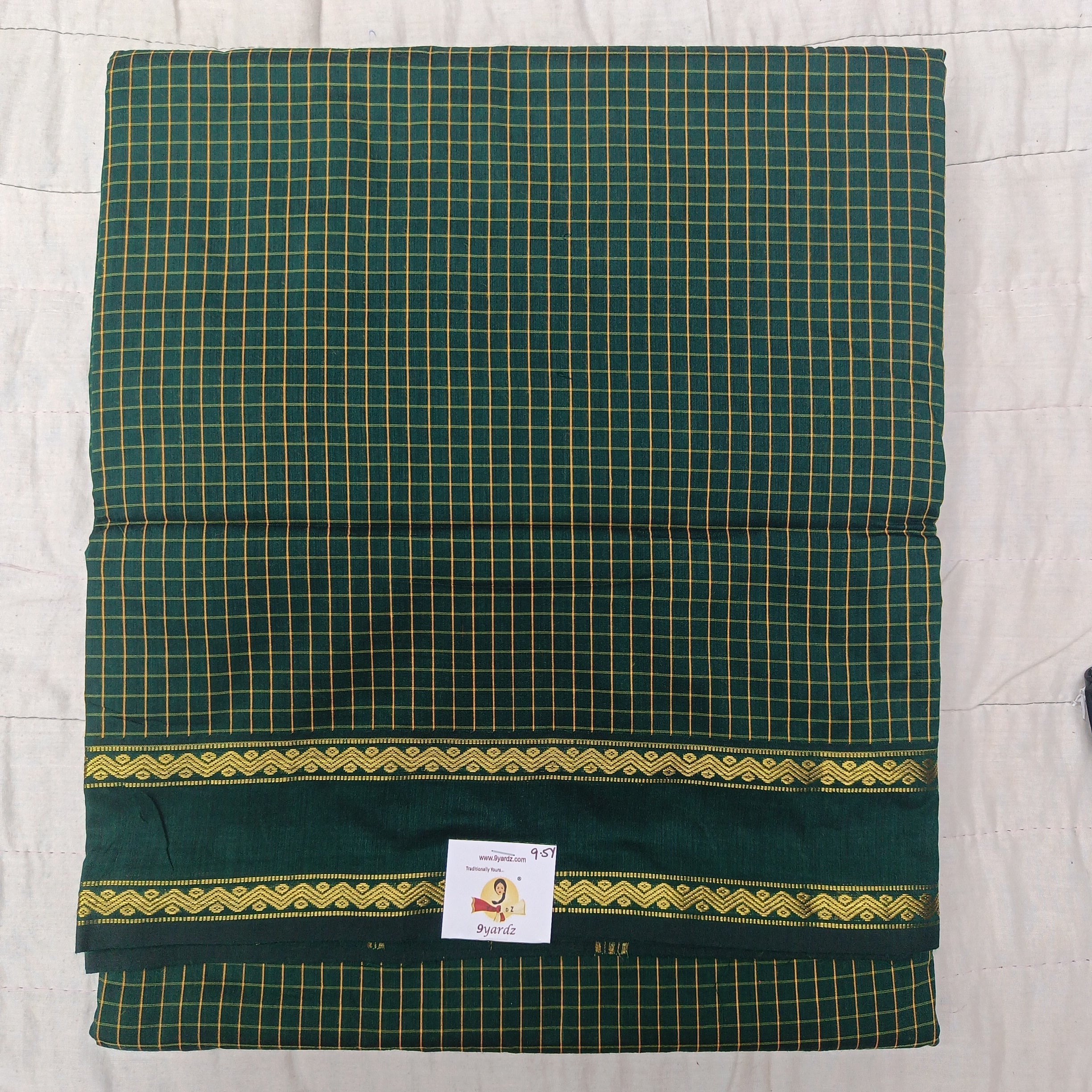 Kalyani Cotton checked 9.5 yards