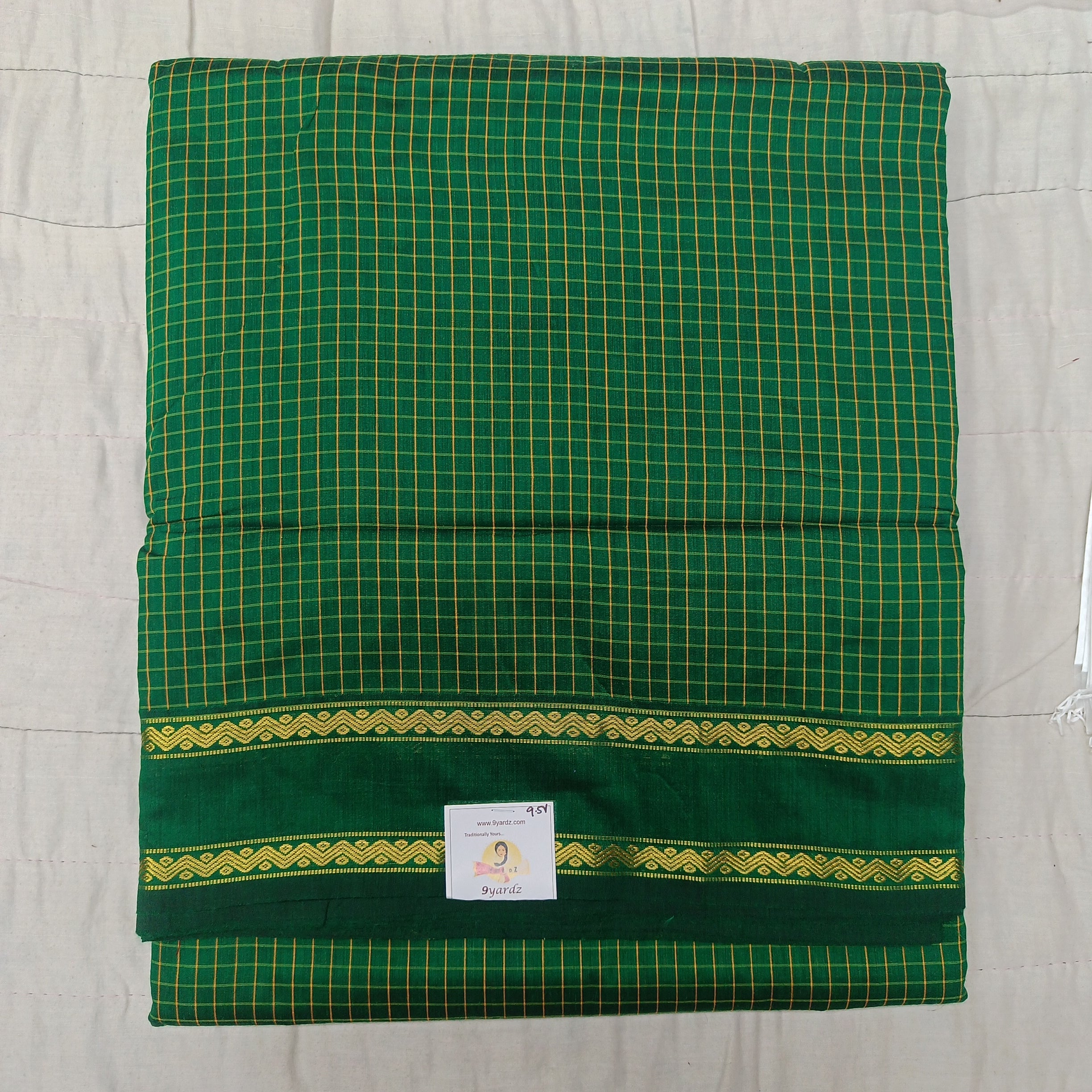 Kalyani Cotton checked 9.5 yards
