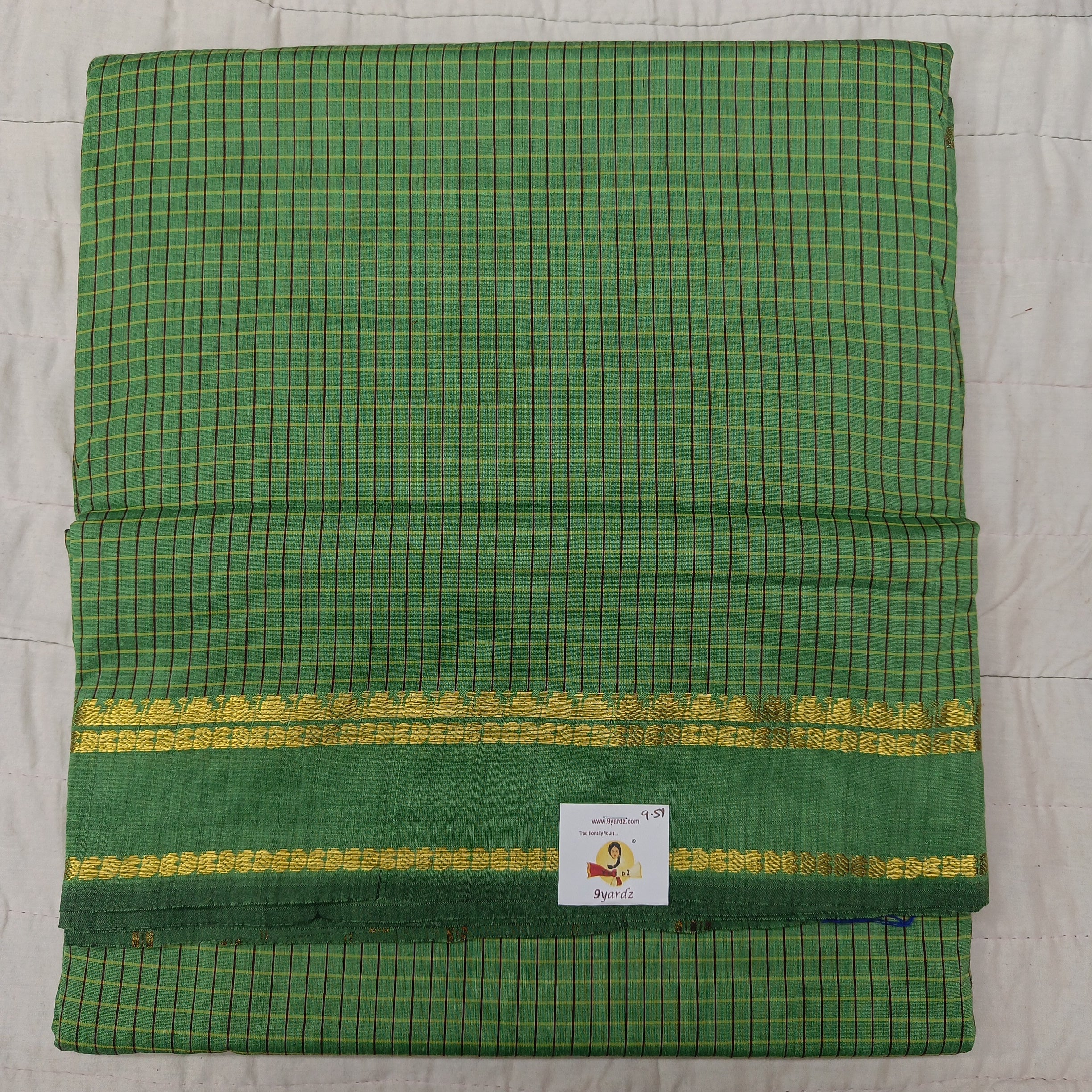 Kalyani Cotton checked 9.5 yards