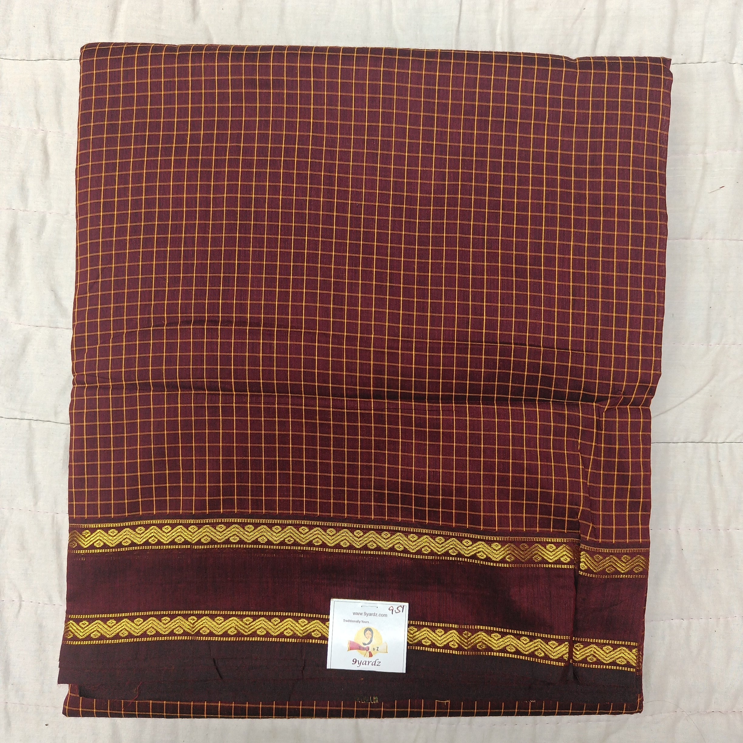 Kalyani Cotton checked 9.5 yards