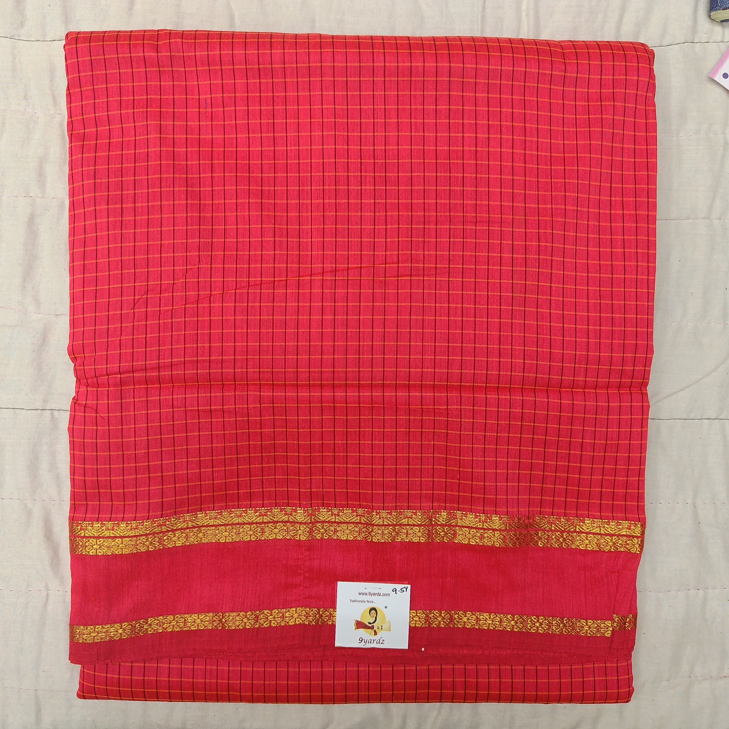 Kalyani Cotton checked 9.5 yards