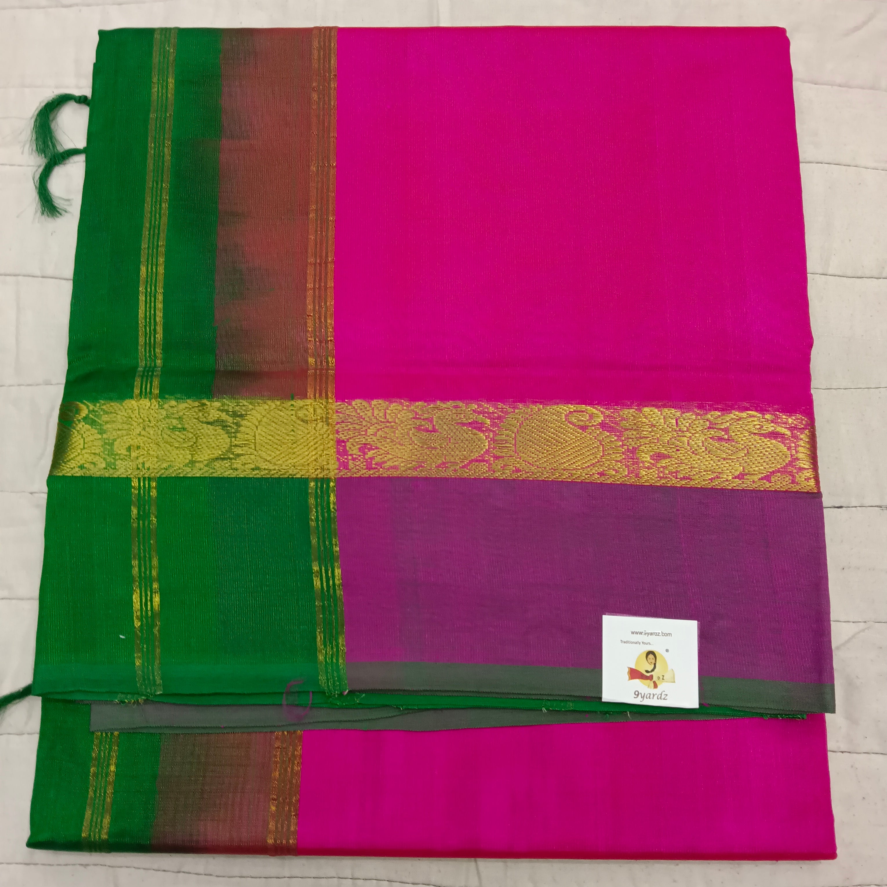 Pure silk cotton 6 yards Slightly Damaged