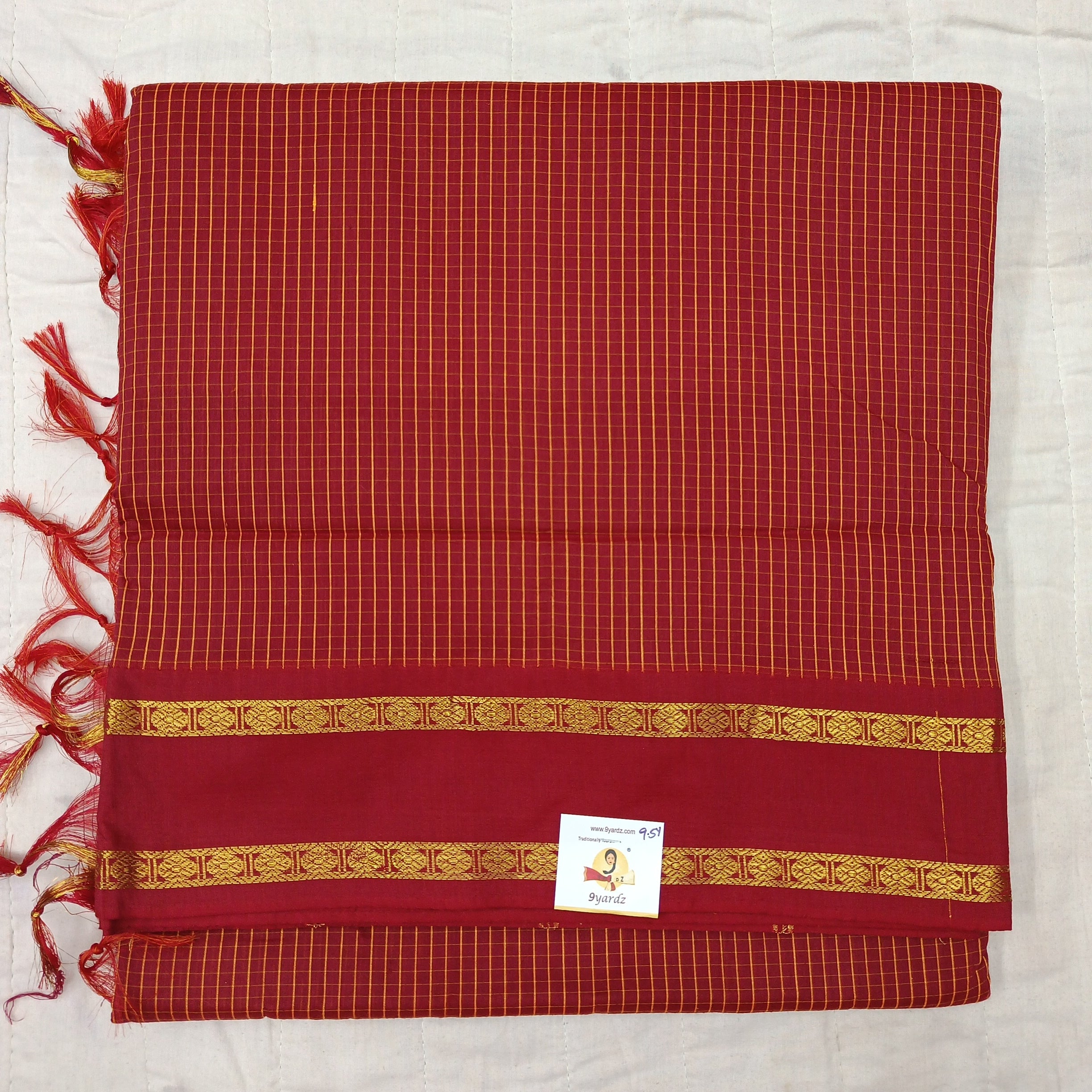 Kalyani Cotton checked 9.5 yards