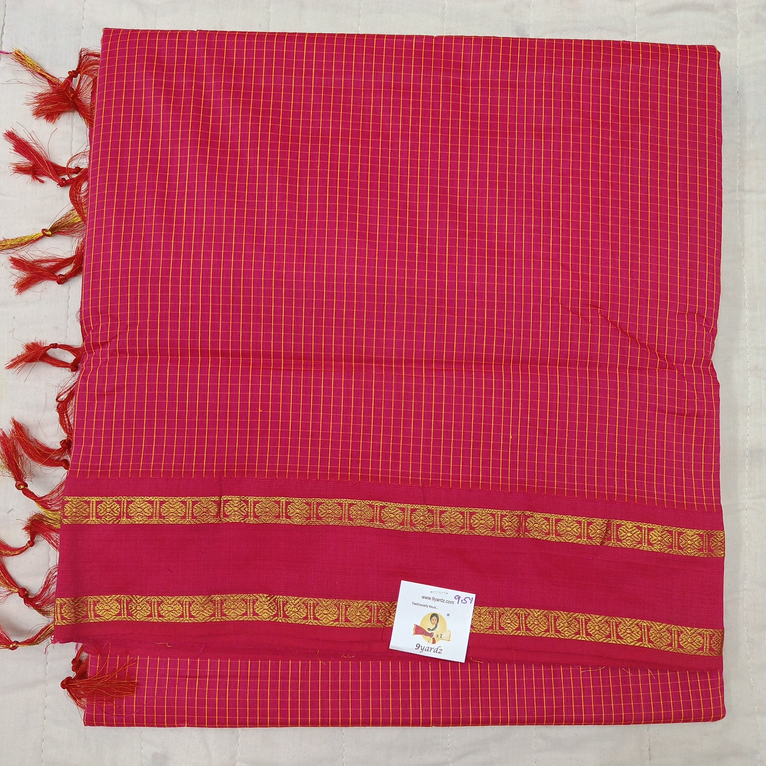 Kalyani Cotton checked 9.5 yards