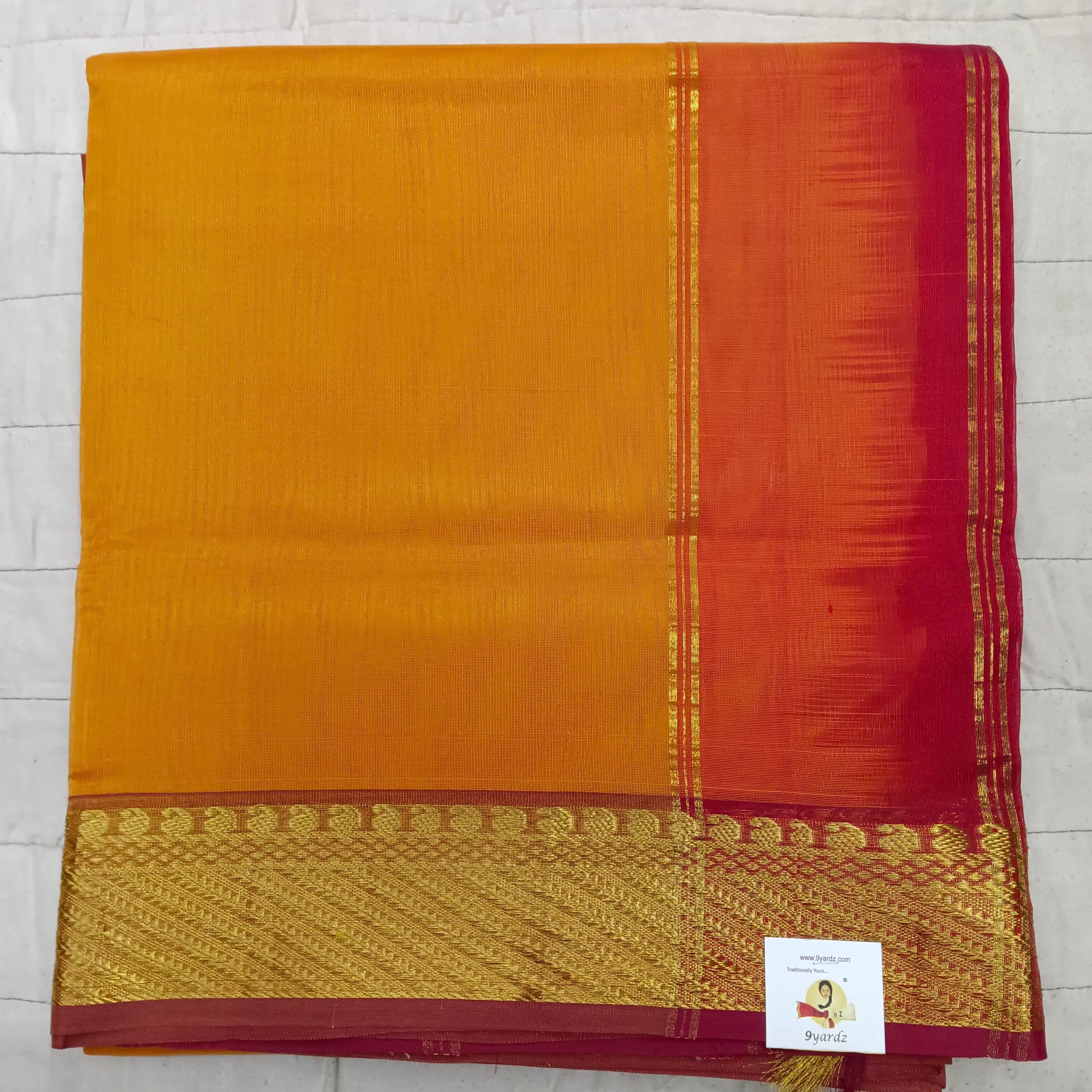 Pure silk cotton 6 yards Slightly Damaged