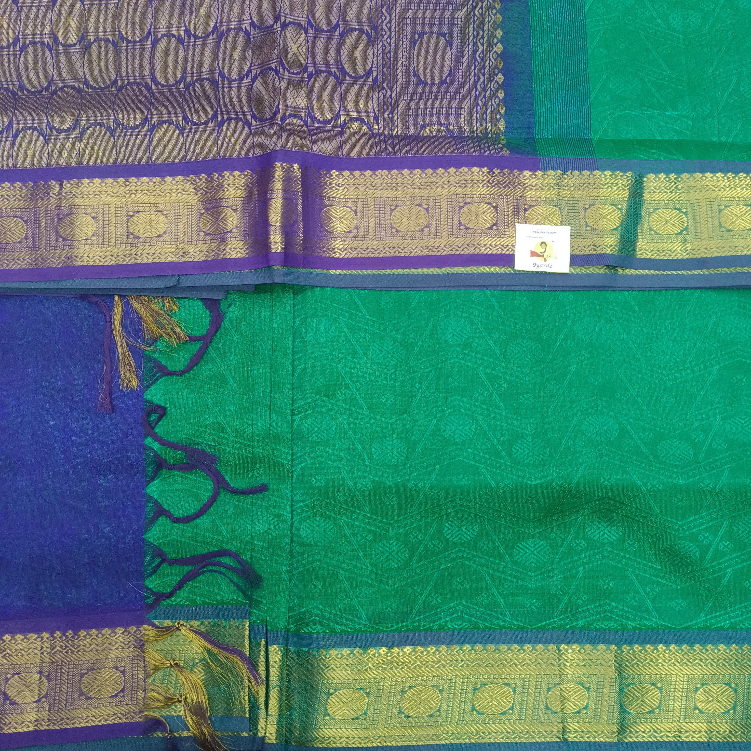 Pure silk cotton- embossed, 10 yards madisar