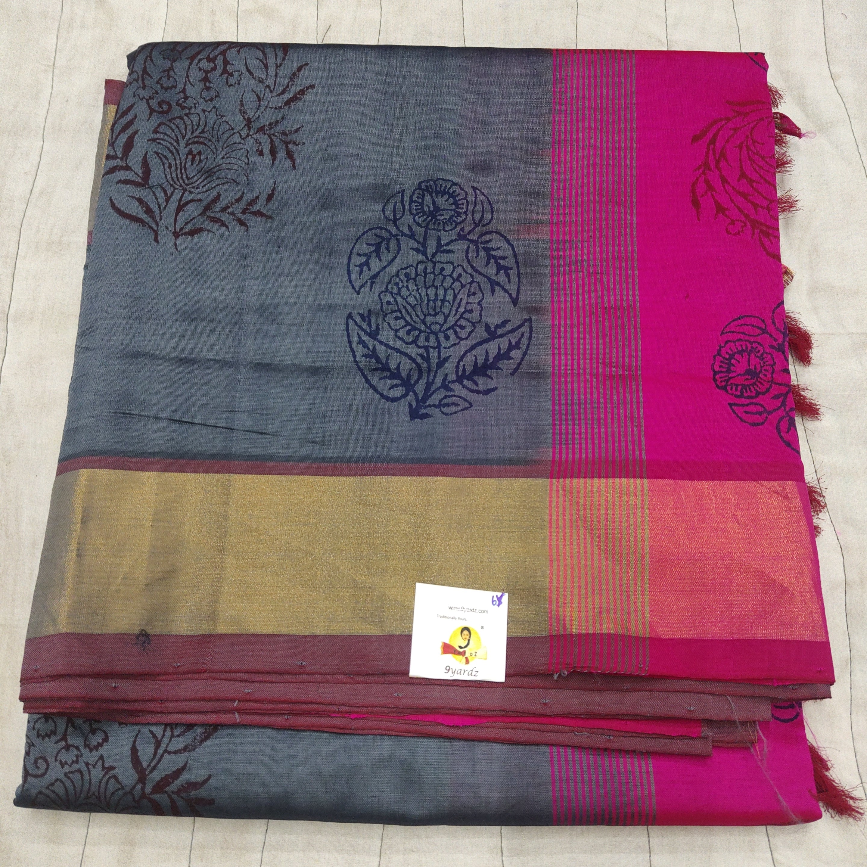 Printed Semi silk cotton 6Yards