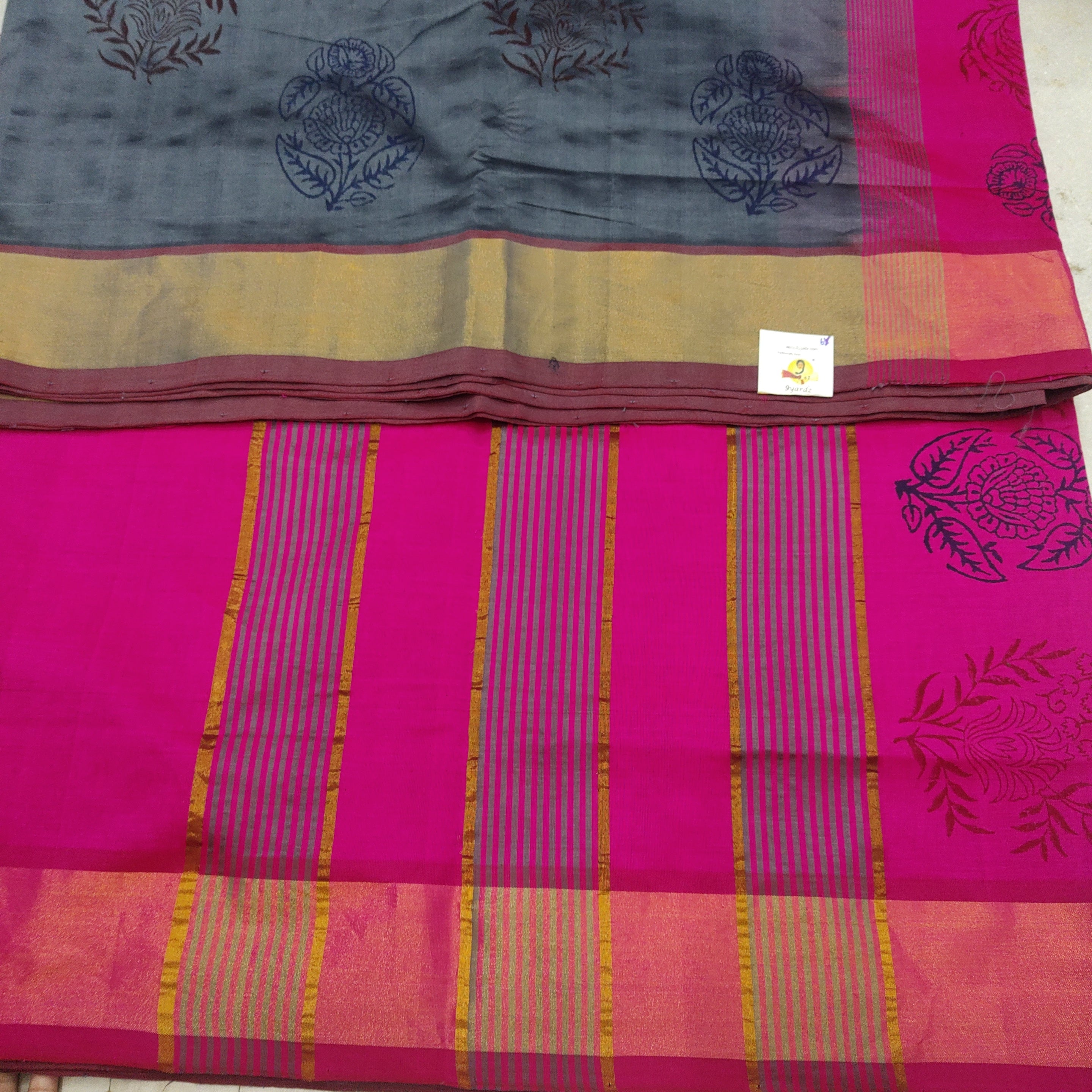 Printed Semi silk cotton 6Yards