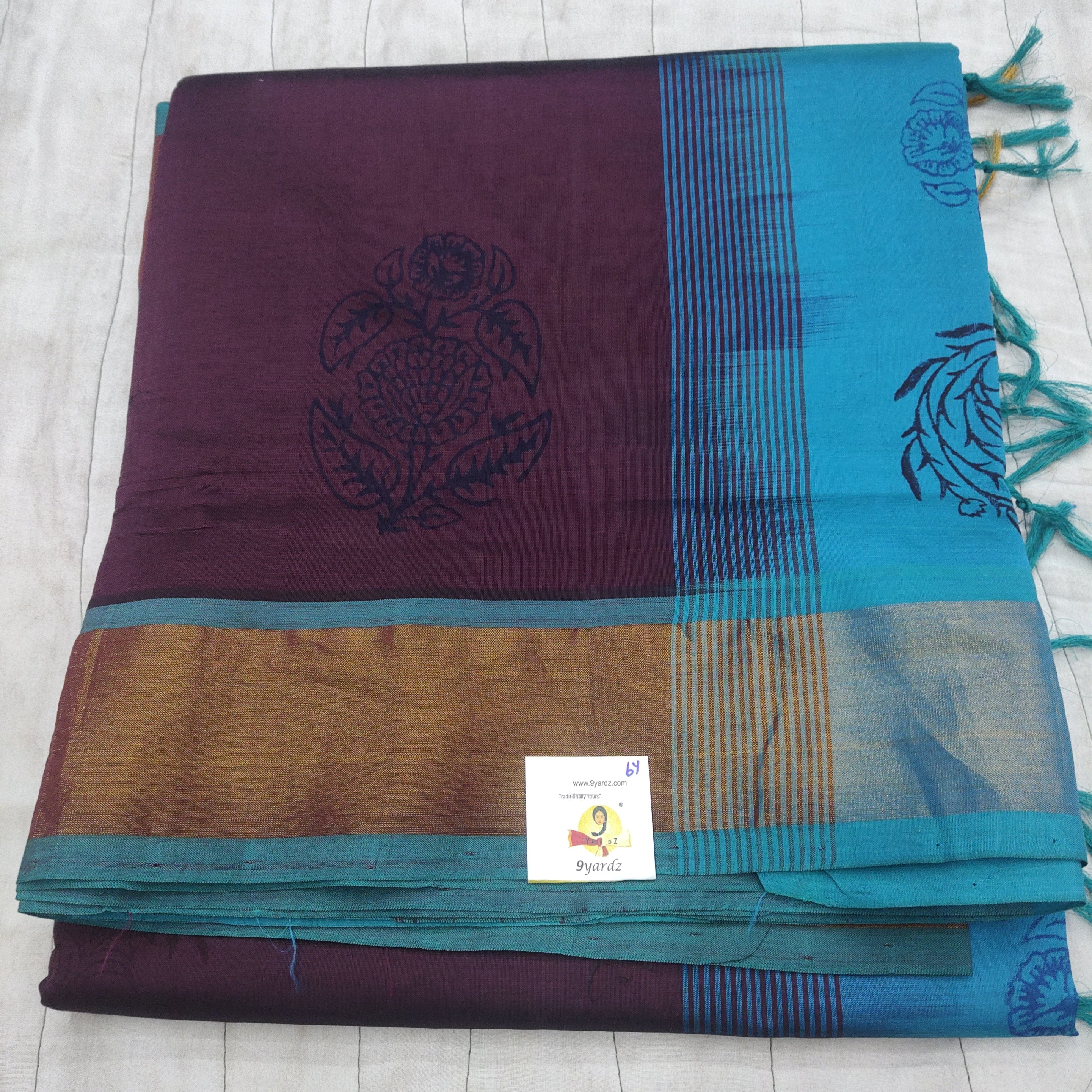 Printed Semi silk cotton 6Yards