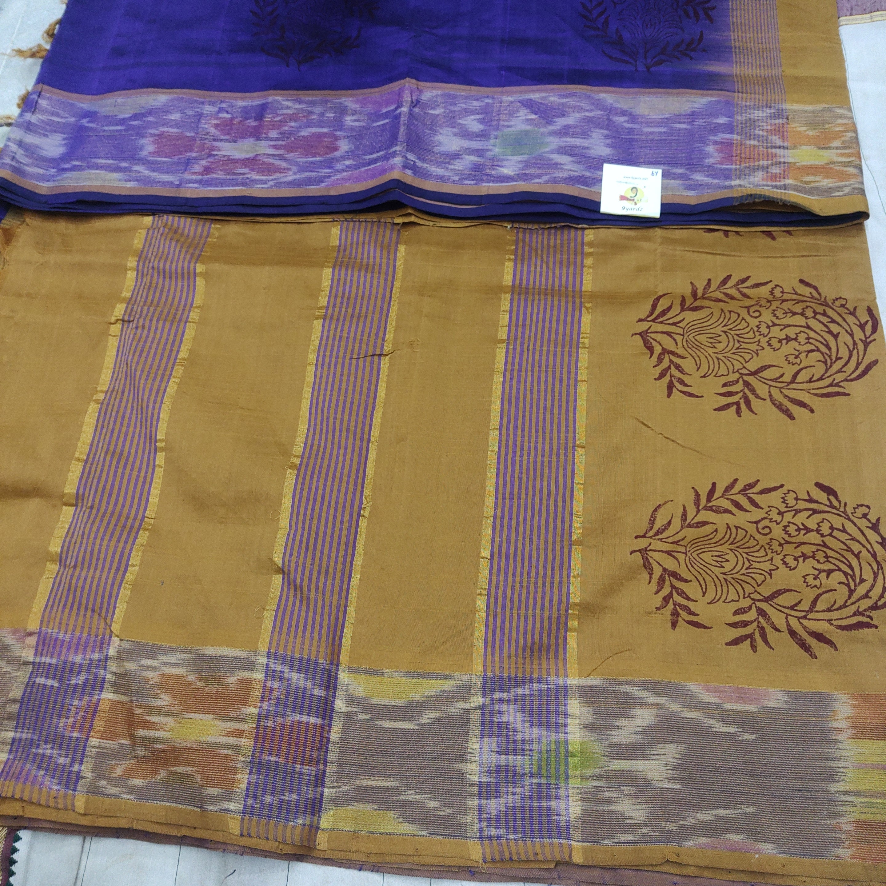 Printed Semi silk cotton 6Yards