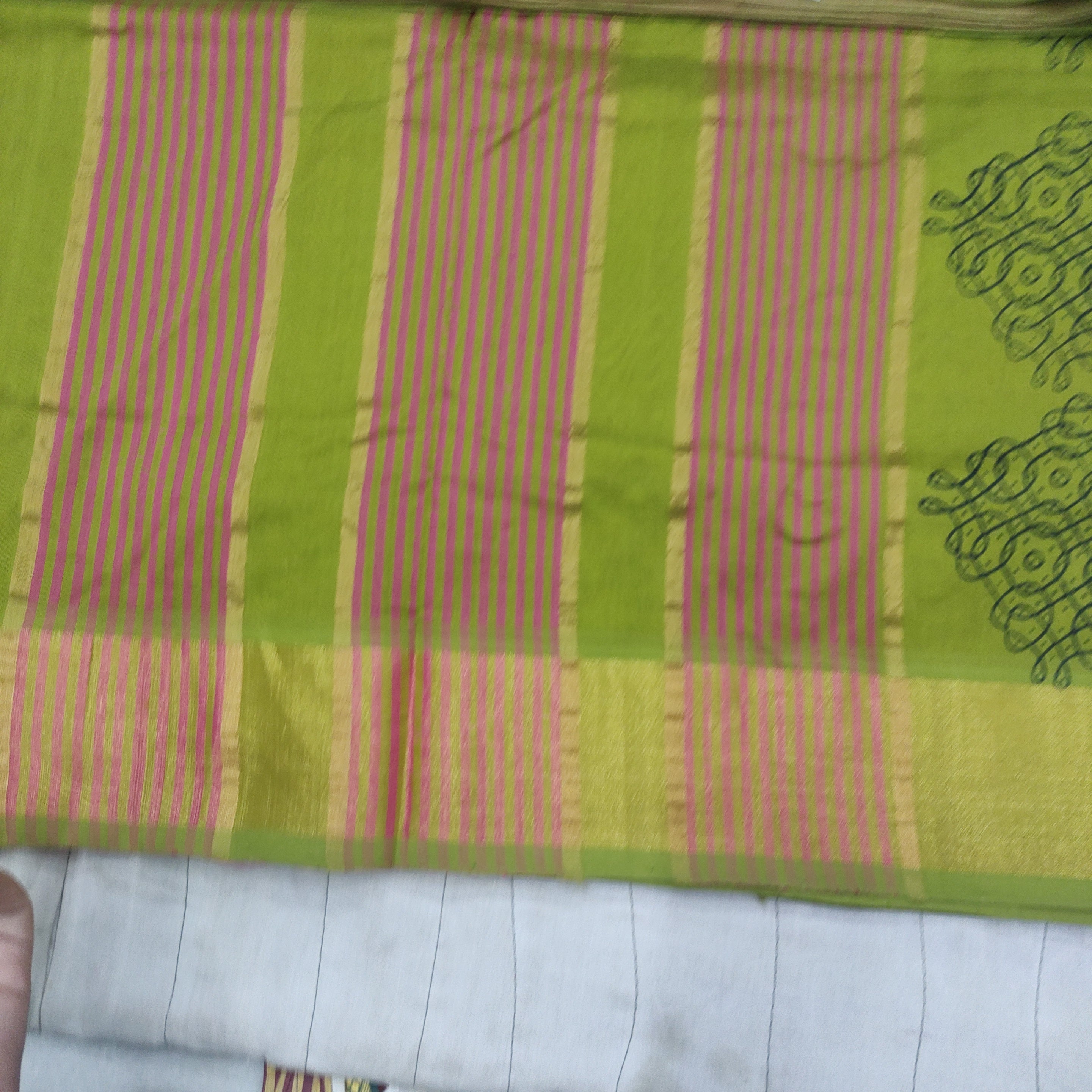 Printed Semi silk cotton 6Yards
