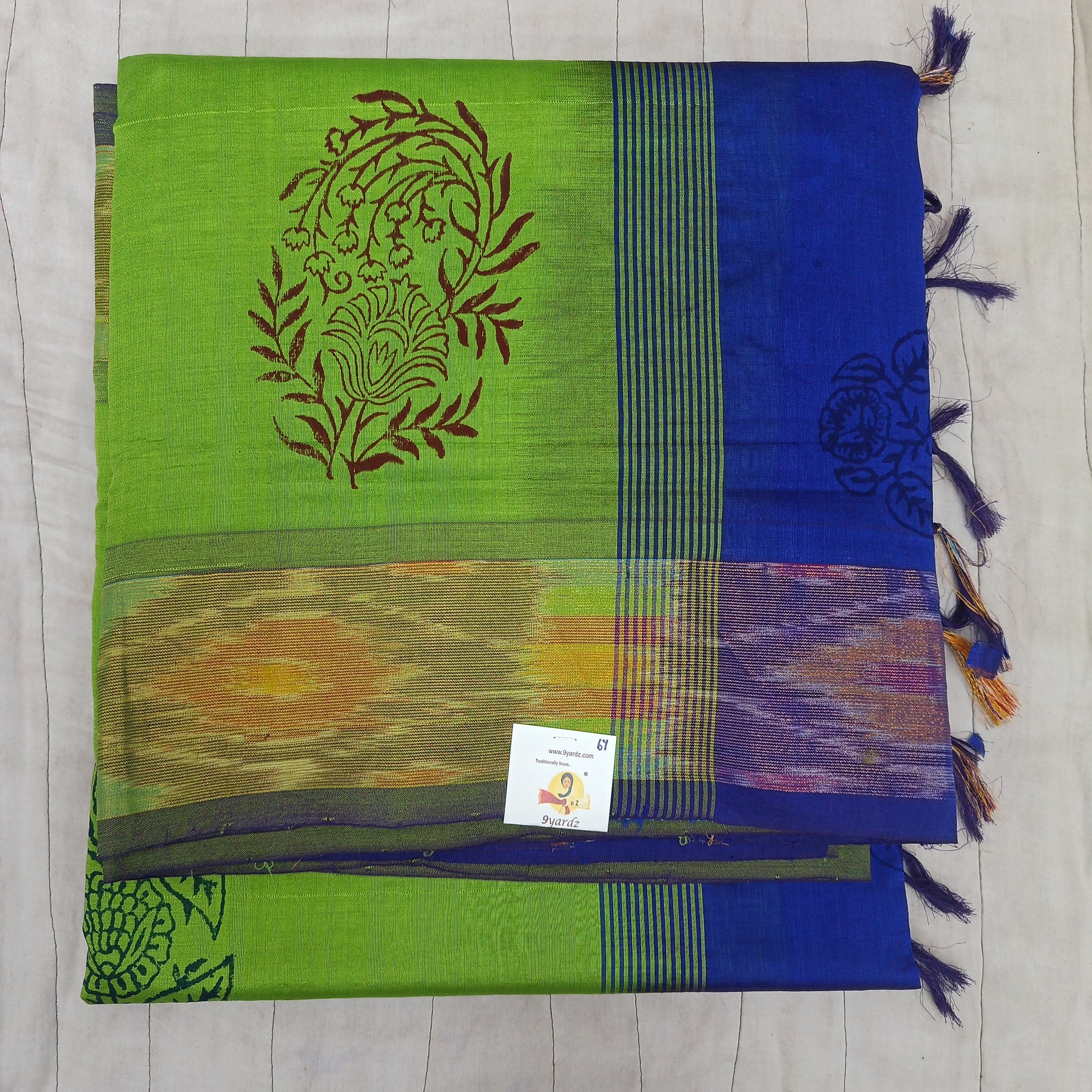 Printed Semi silk cotton 6Yards