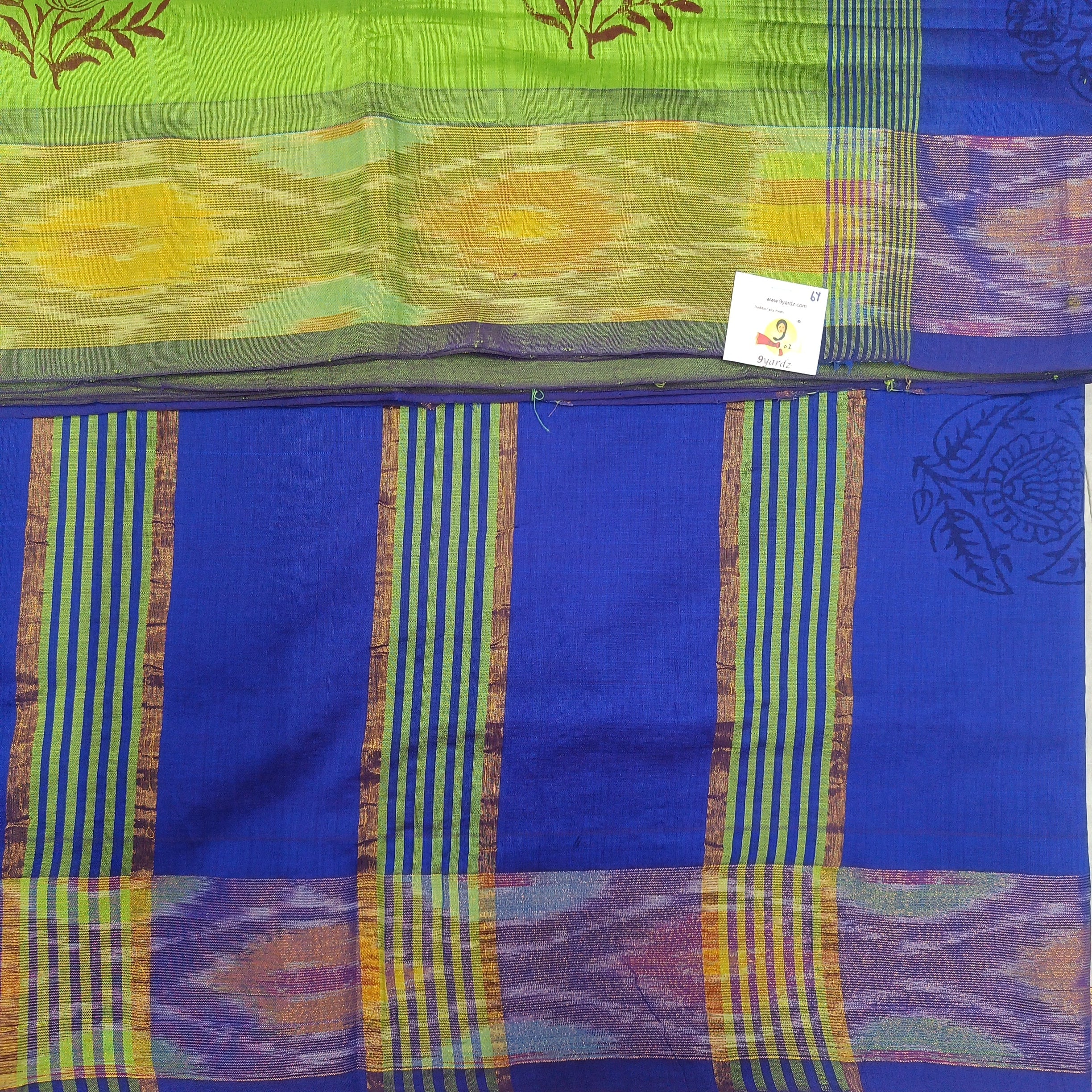 Printed Semi silk cotton 6Yards