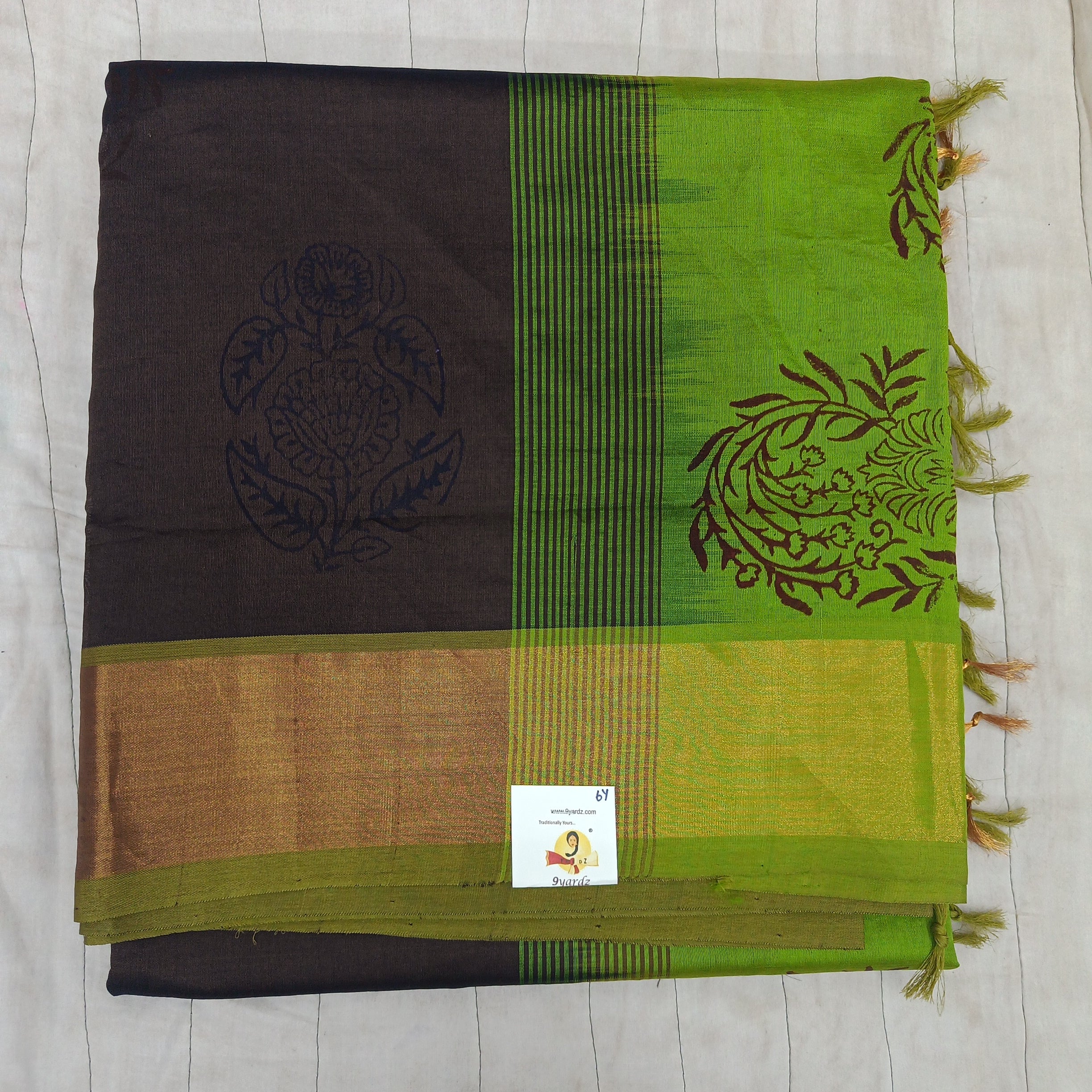 Printed Semi silk cotton 6Yards