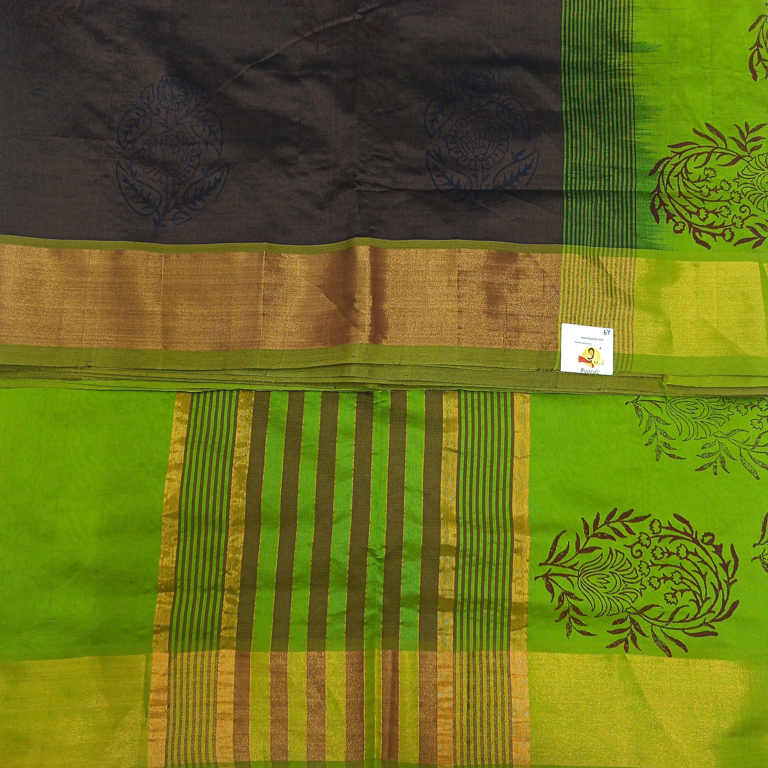 Printed Semi silk cotton 6Yards