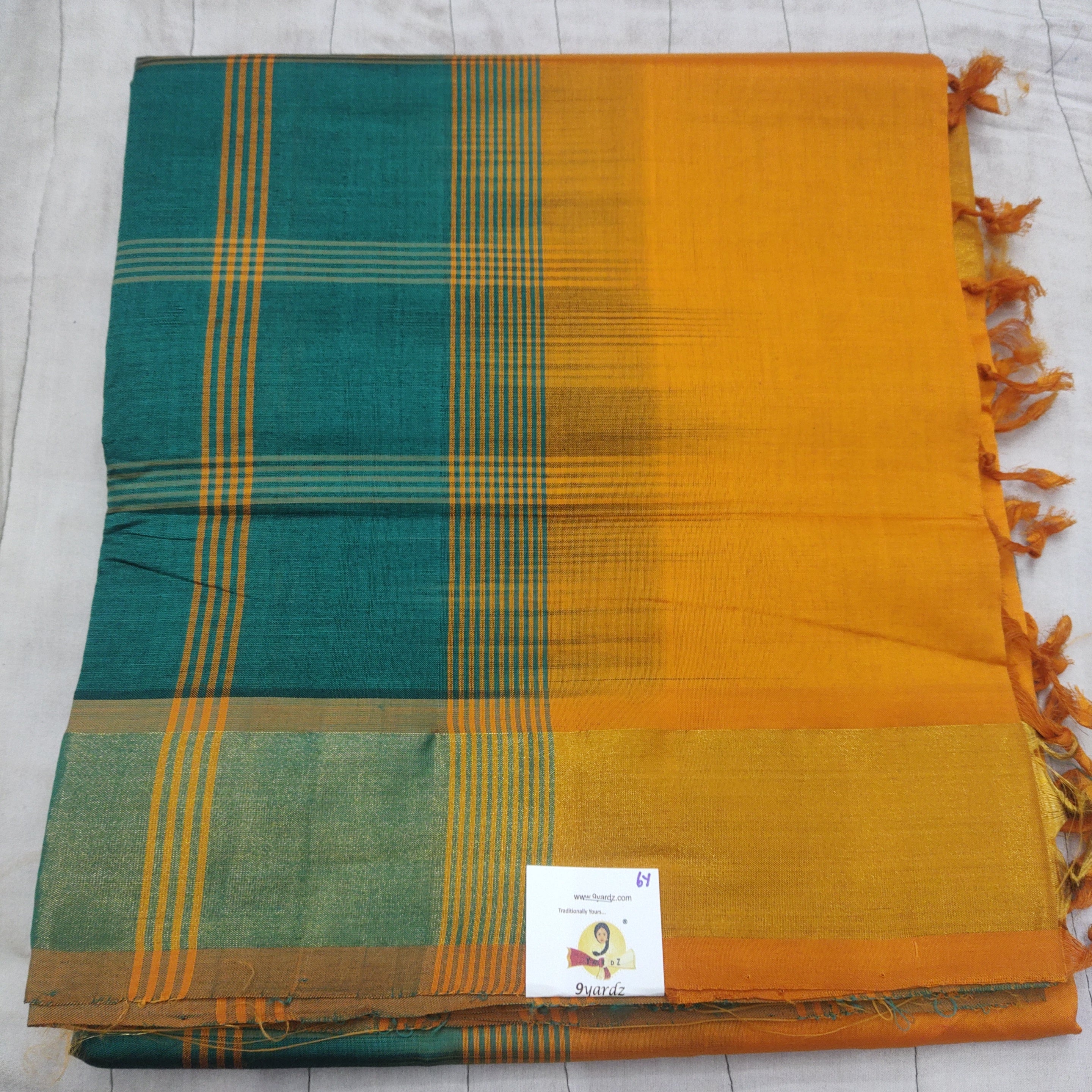 Printed Semi silk cotton 6Yards