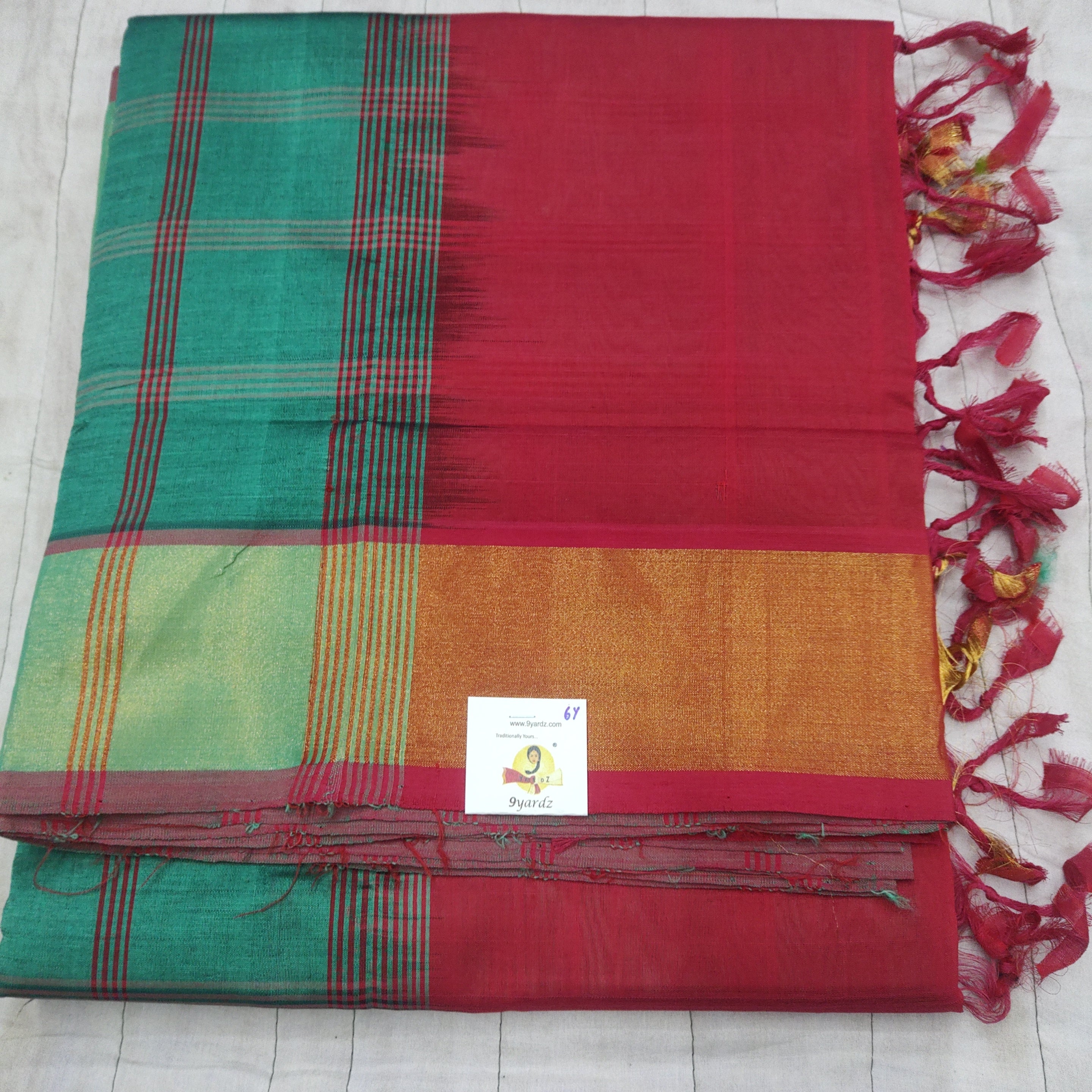 Semi silk cotton 6Yards