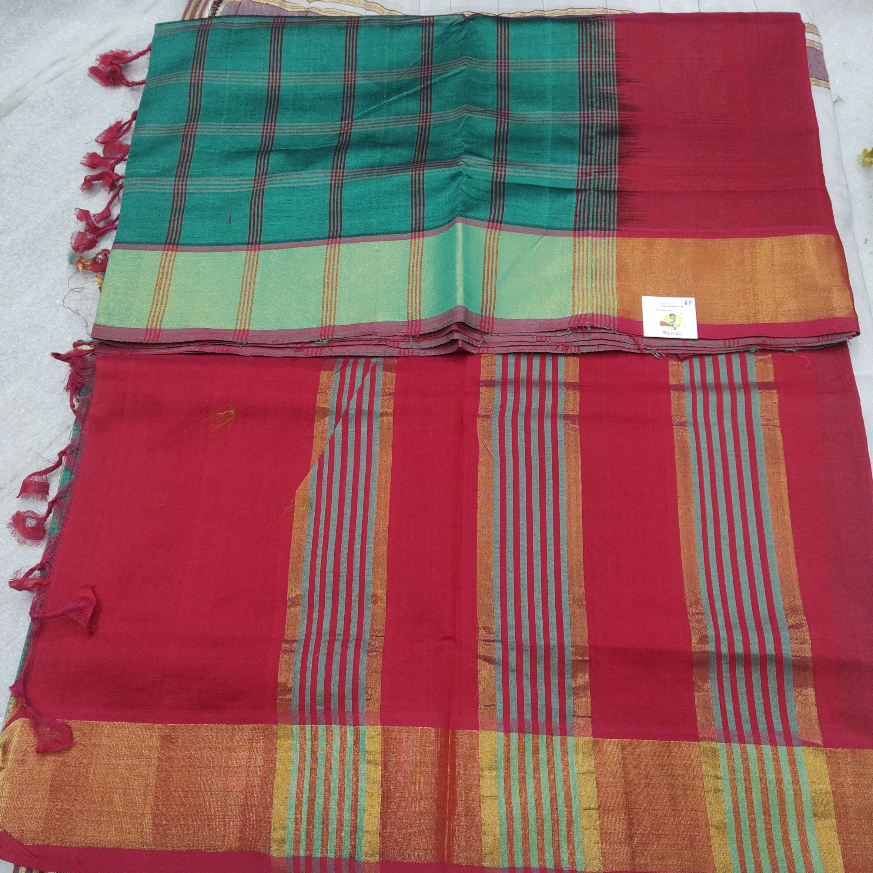 Semi silk cotton 6Yards