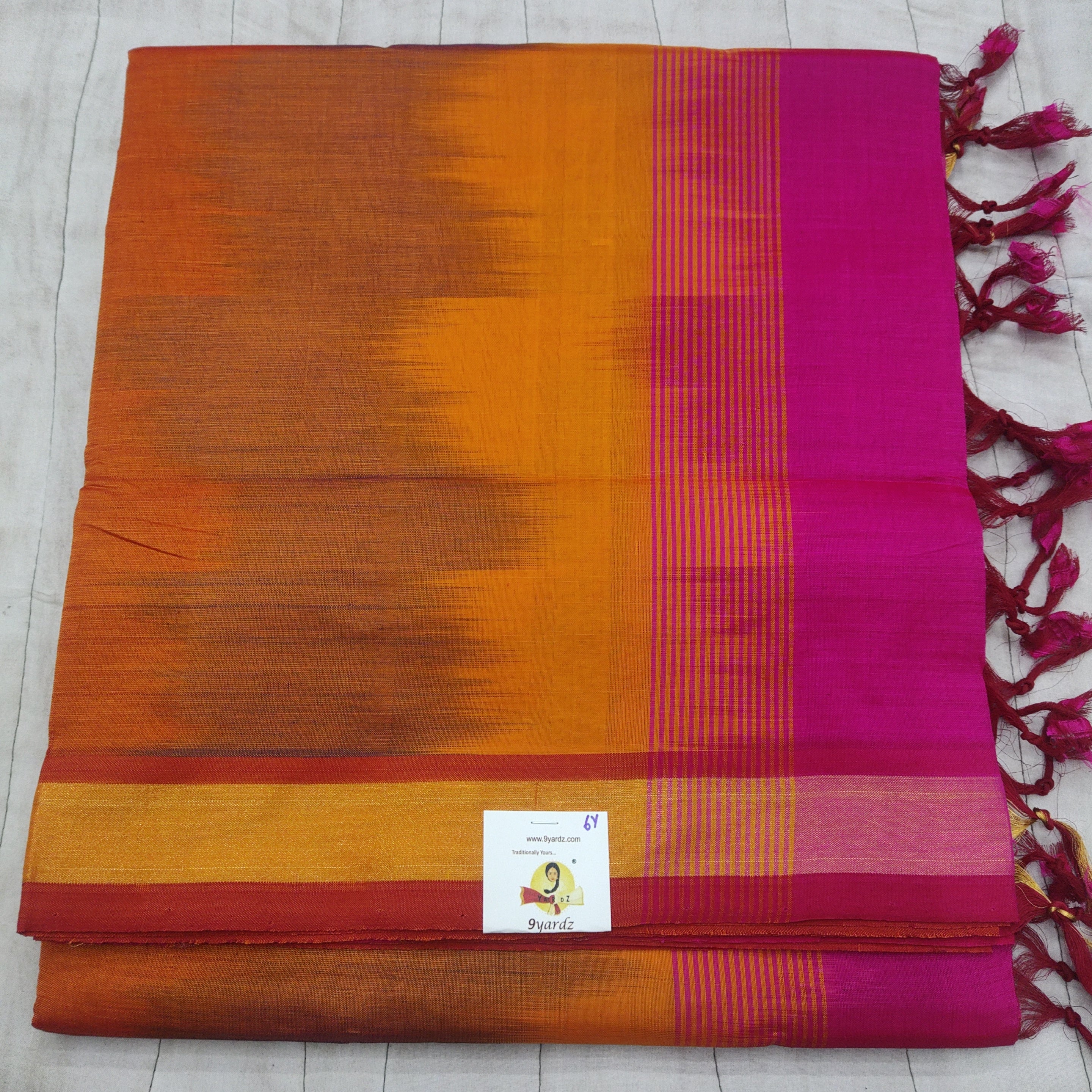 Printed Semi silk cotton 6Yards