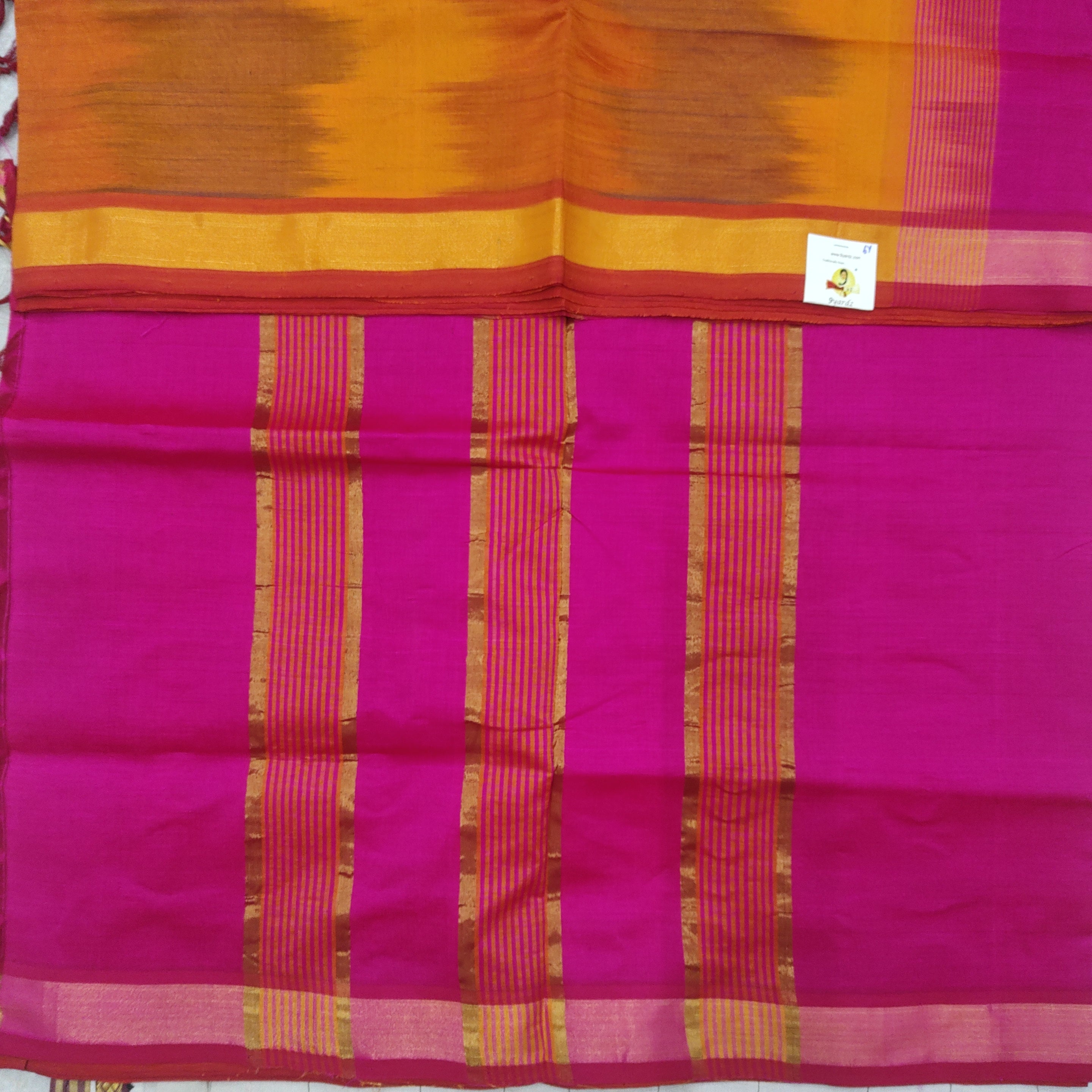 Printed Semi silk cotton 6Yards