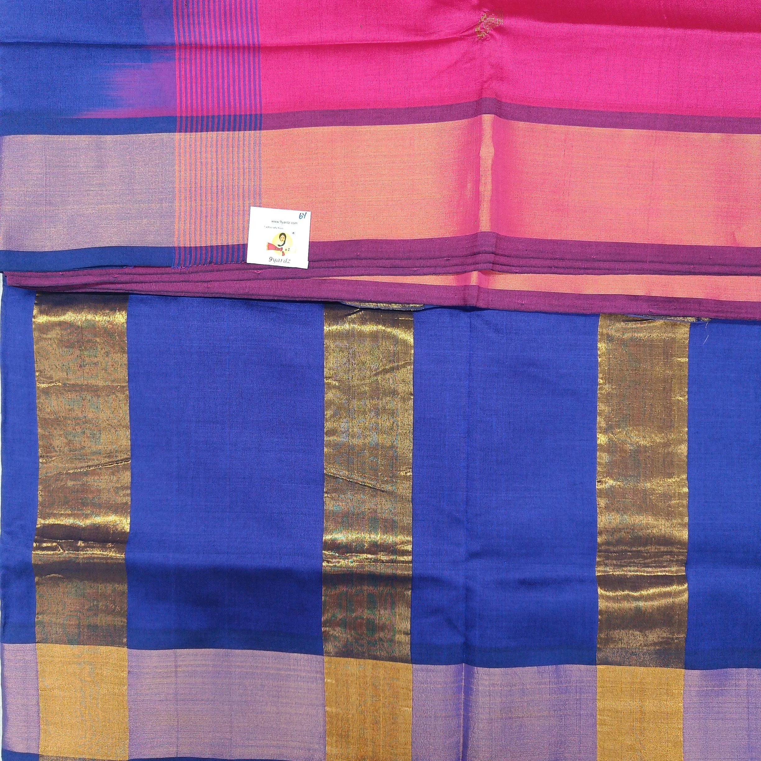 Semi silk with butta 6Yards
