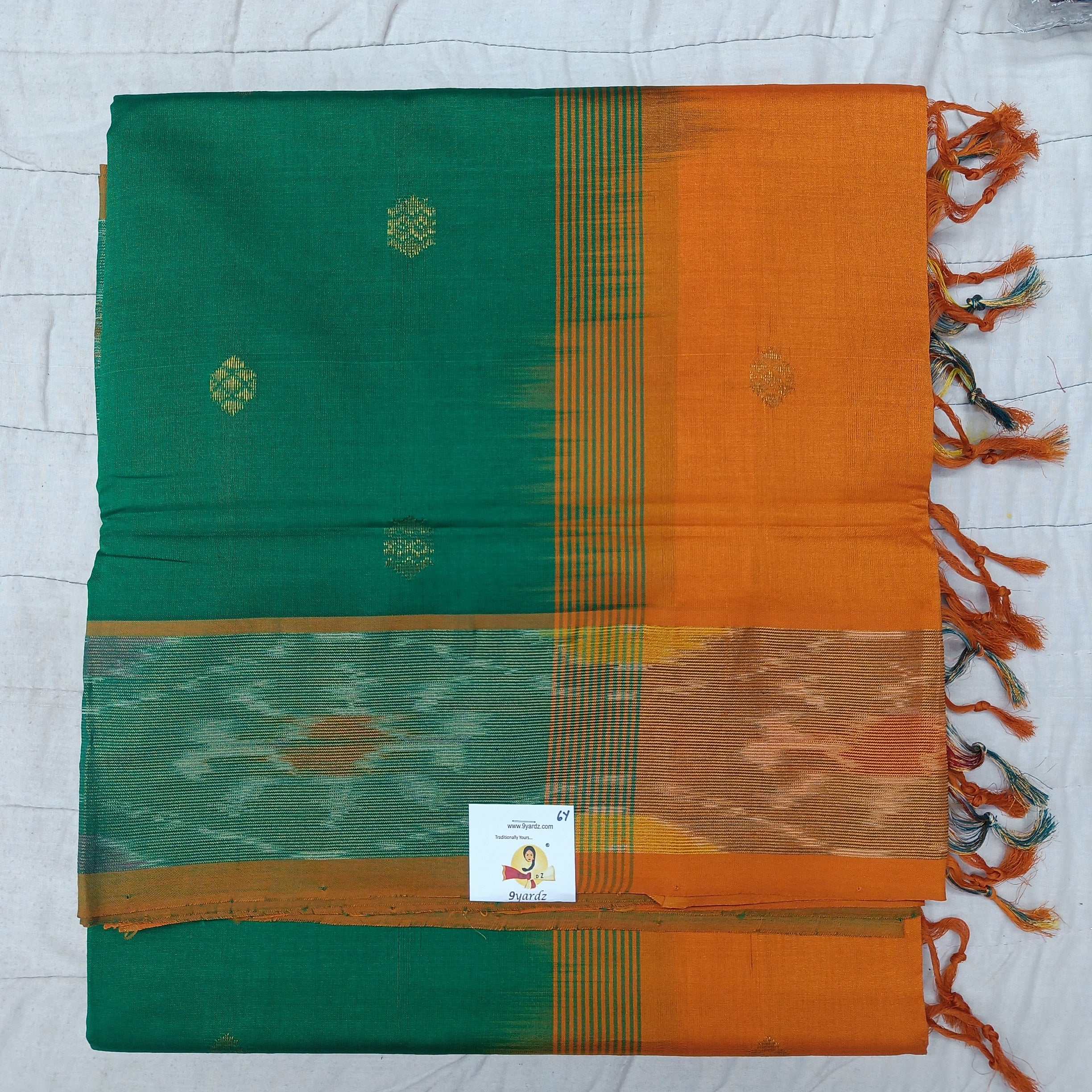 Semi silk with butta 6Yards