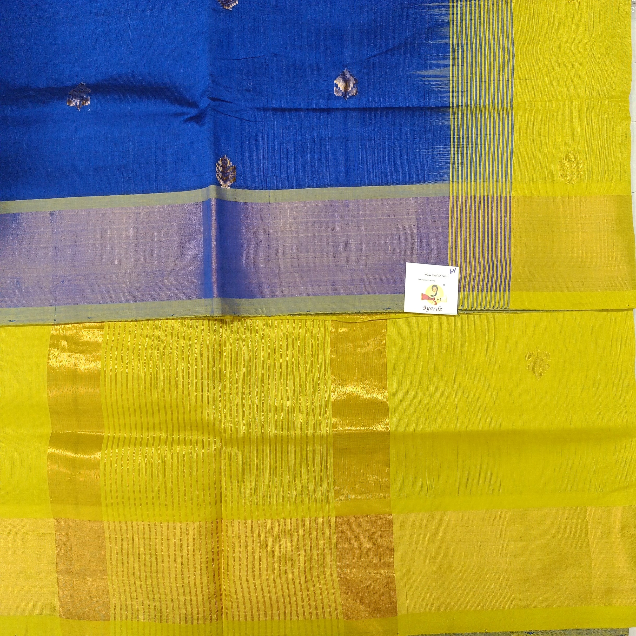 Semi silk with butta 6Yards