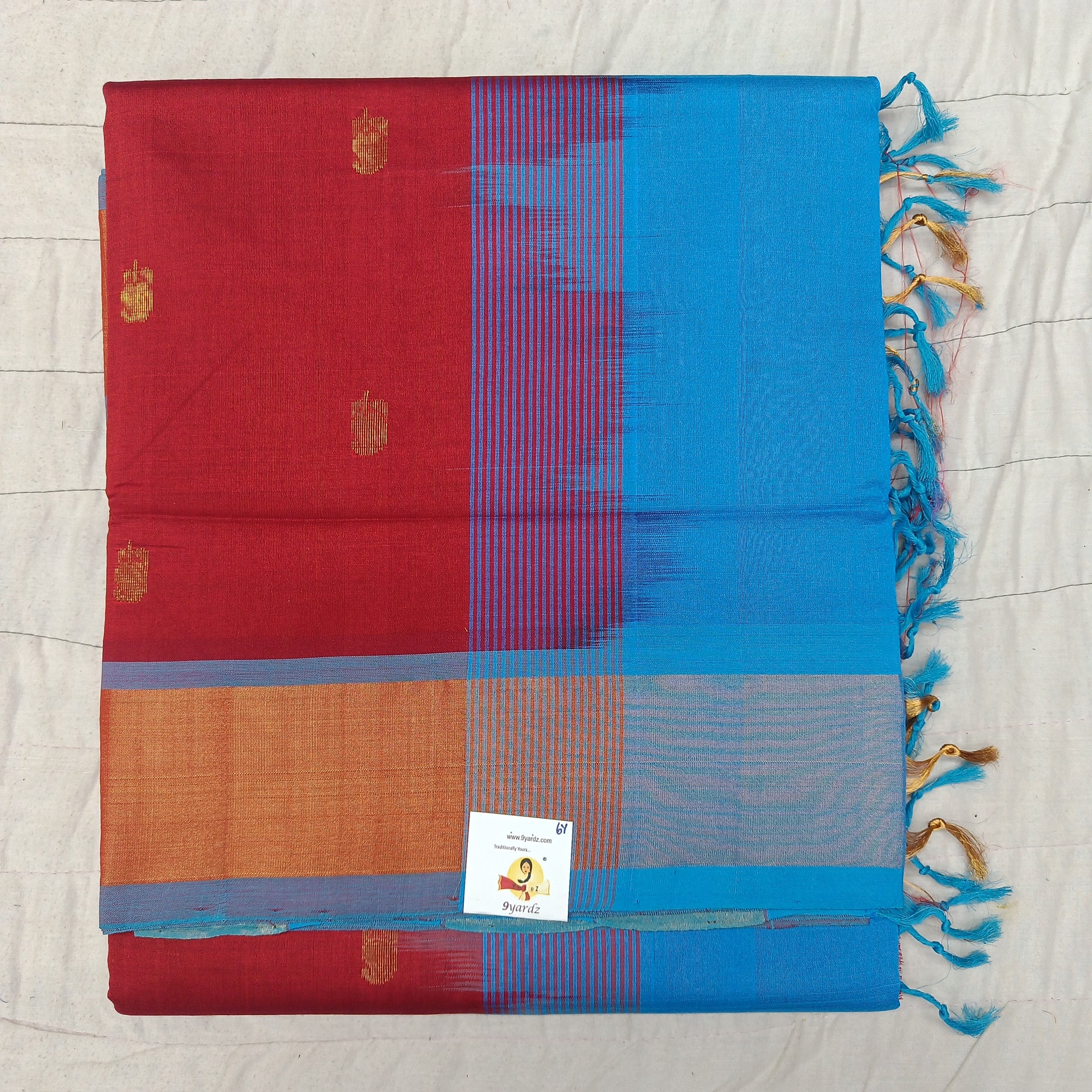 Semi silk with butta 6Yards