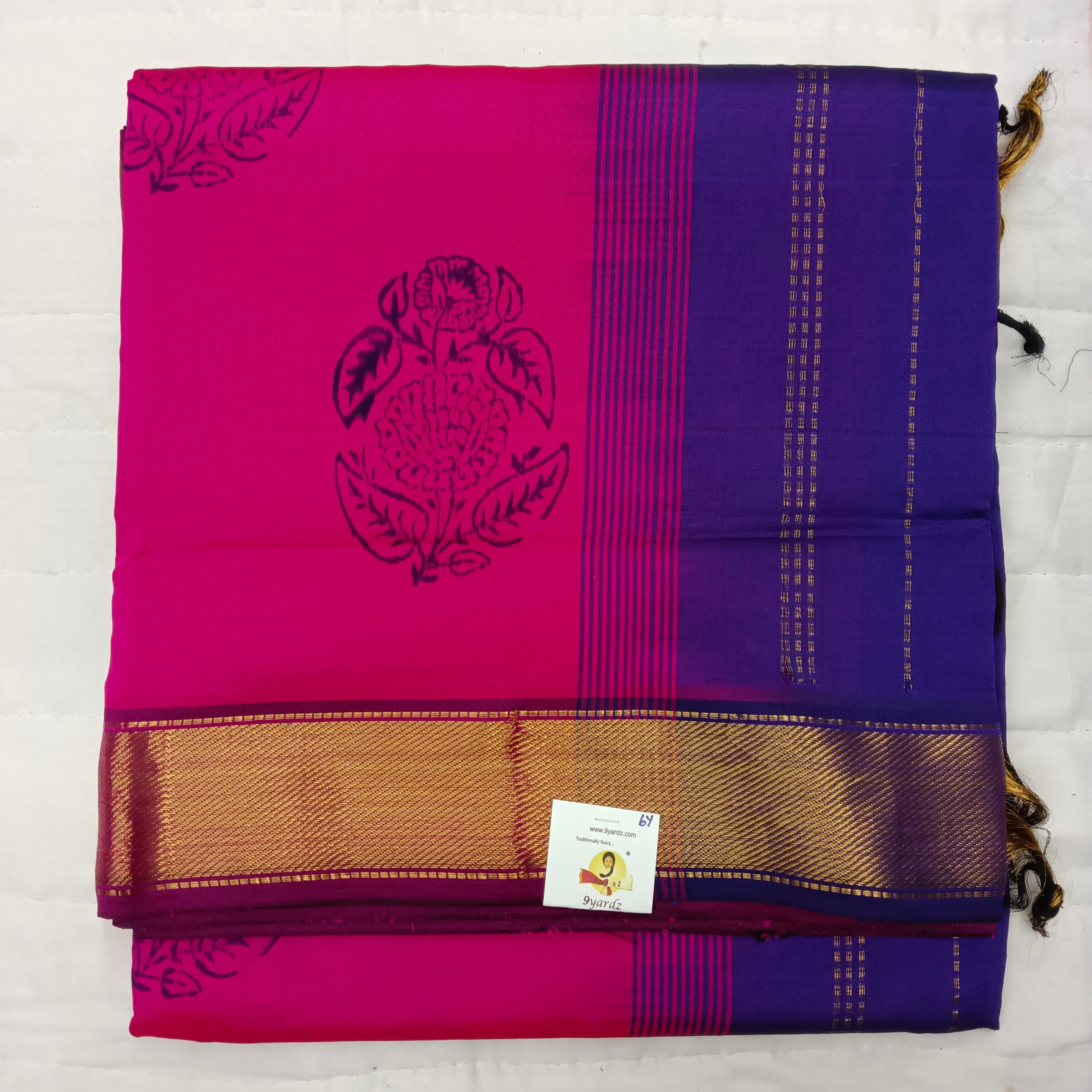 Semi silk printed 6Yards