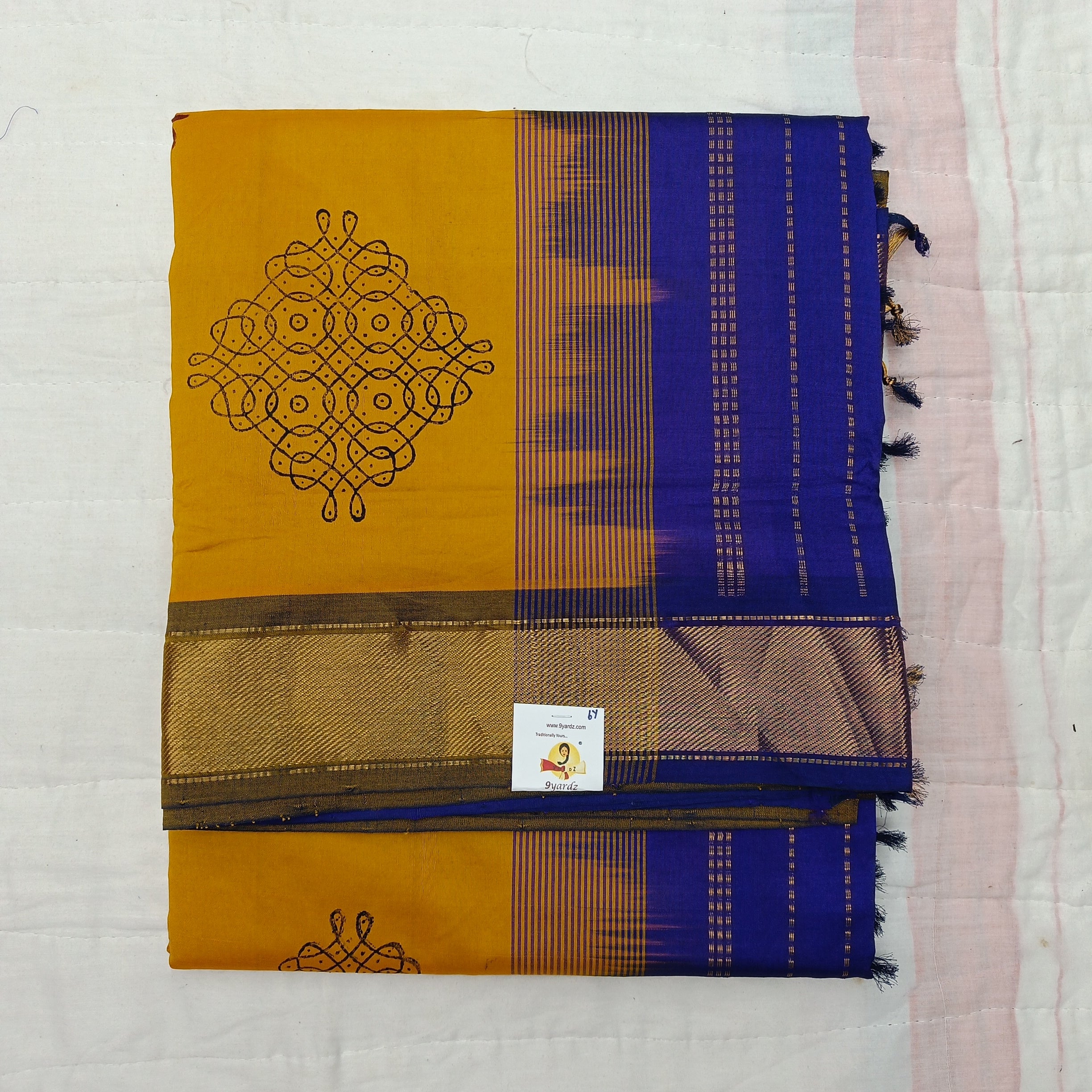 Semi silk printed 6Yards