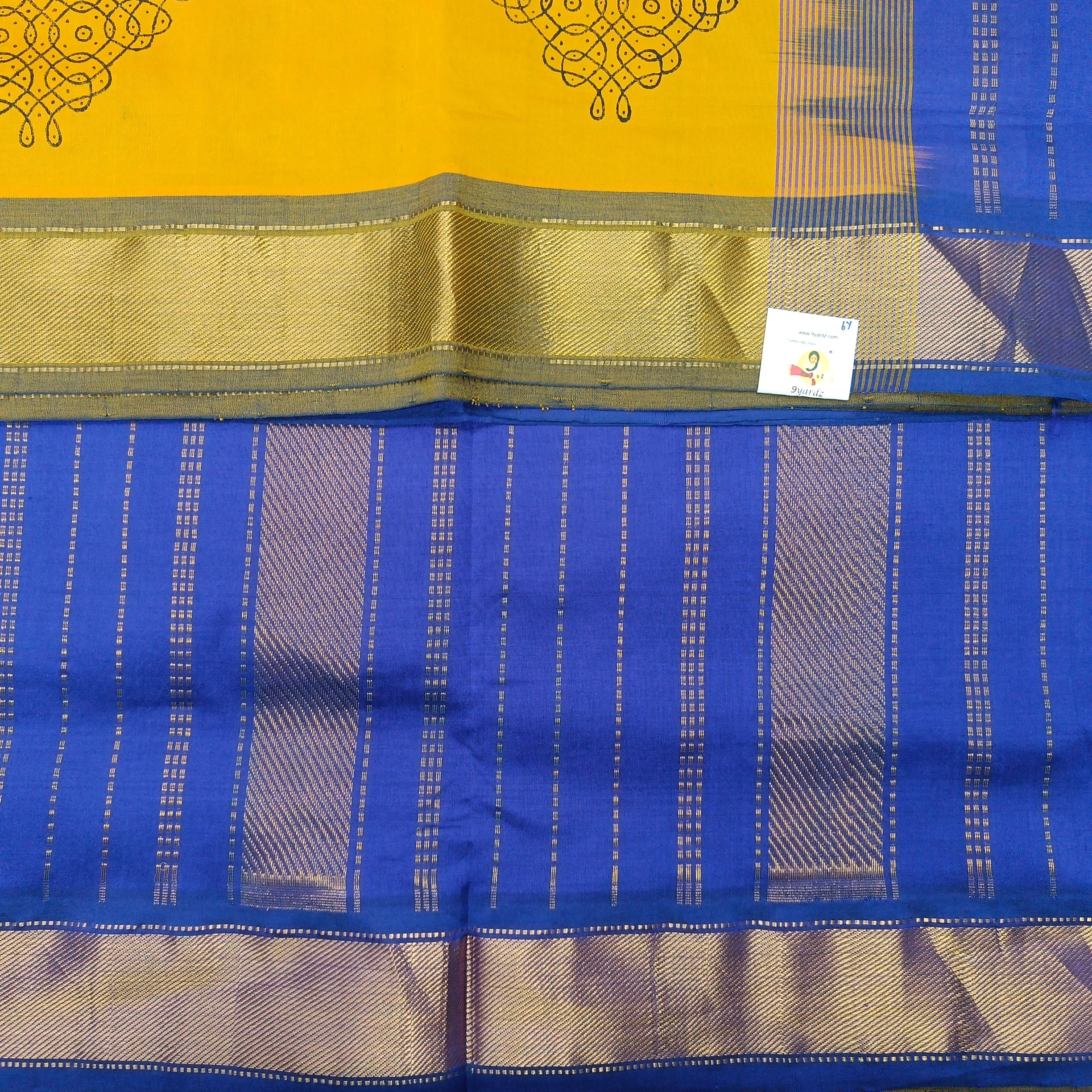 Semi silk printed 6Yards