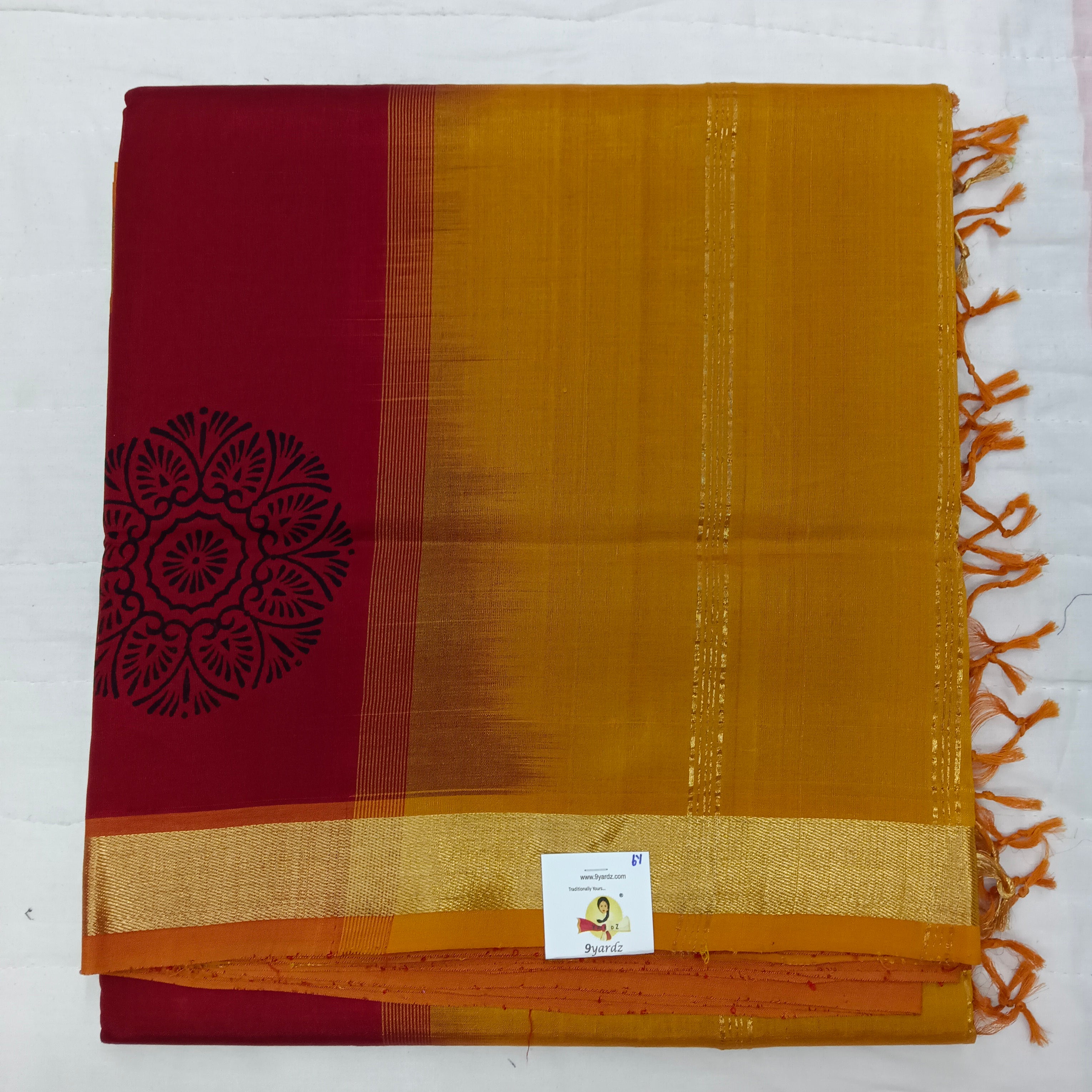 Semi silk printed 6Yards