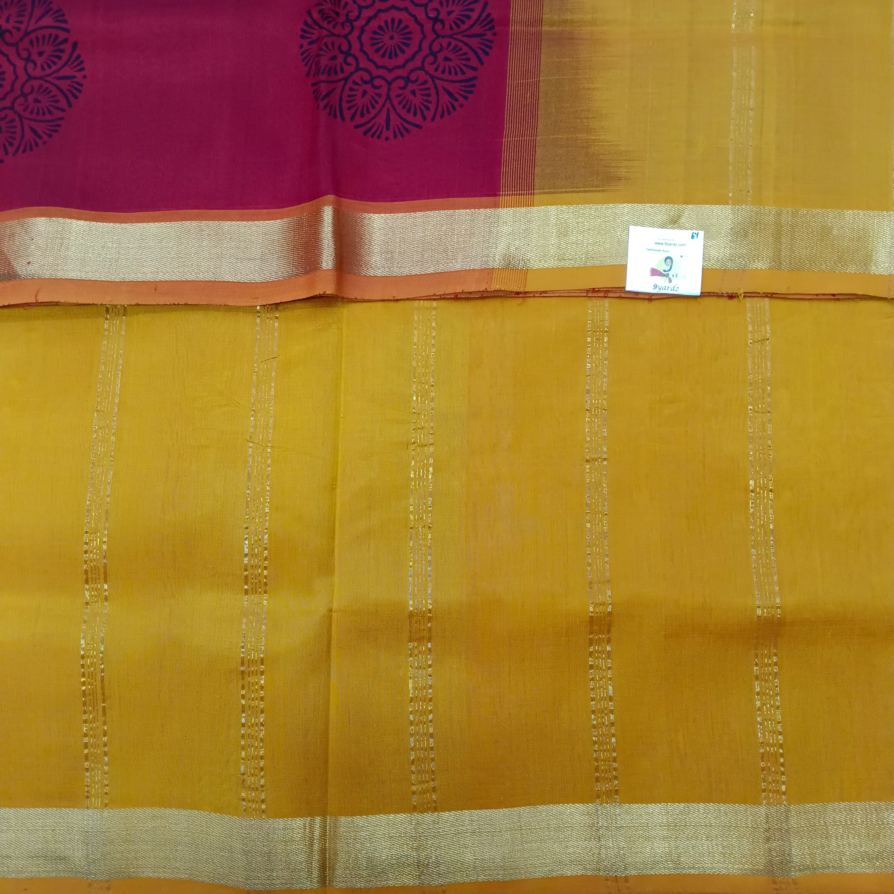 Semi silk printed 6Yards