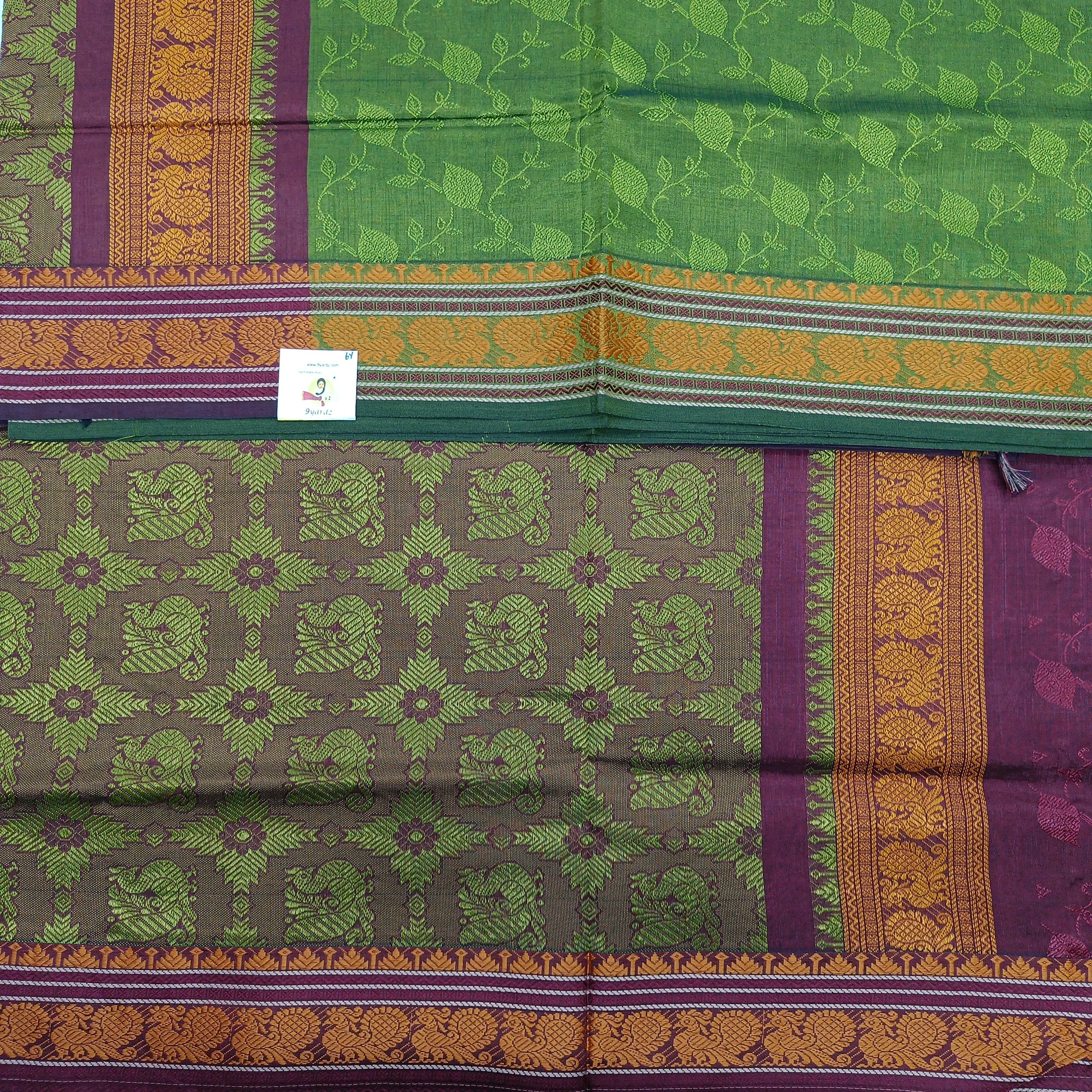 Semi silk embossed 6Yards