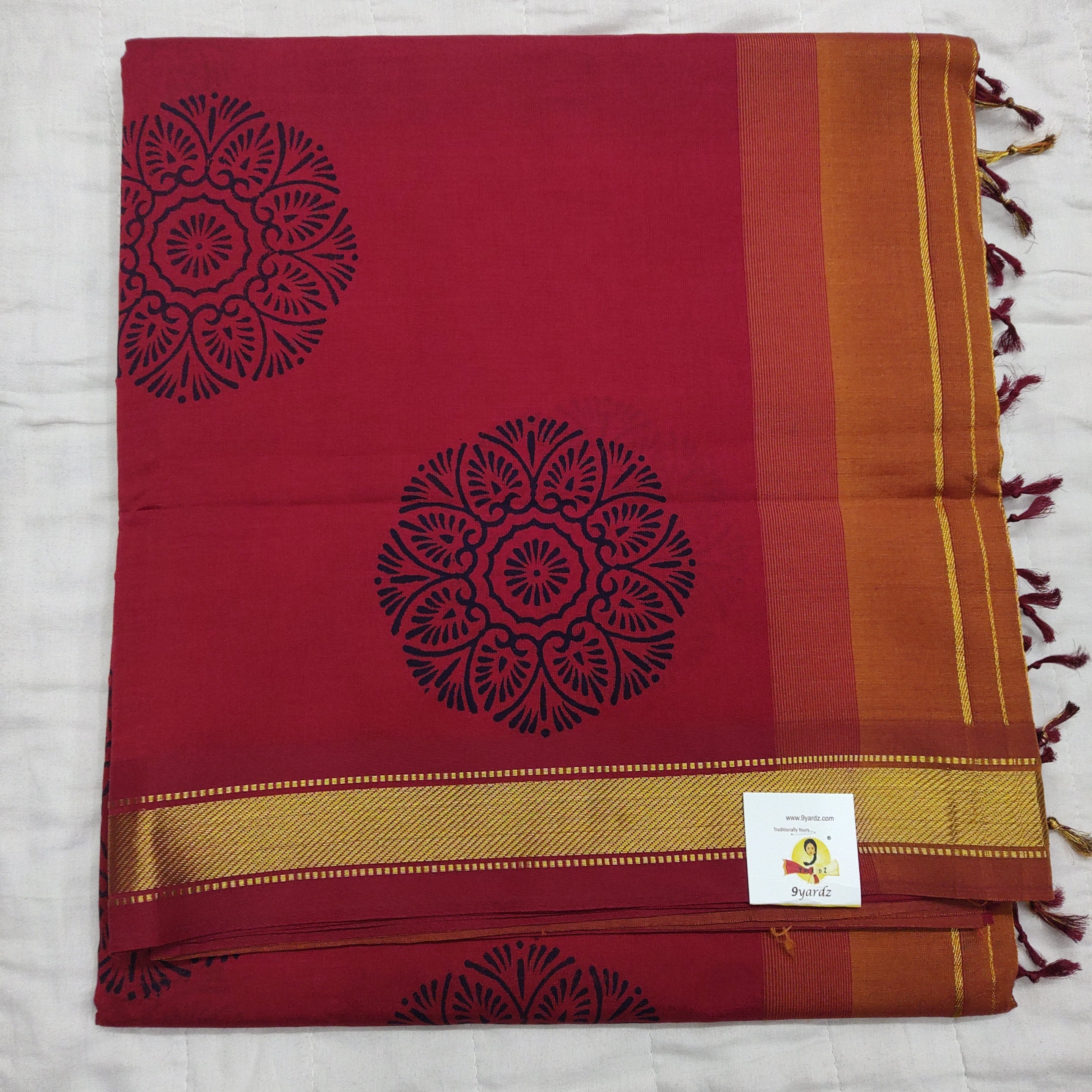 Semi silk cotton printed 6Yards