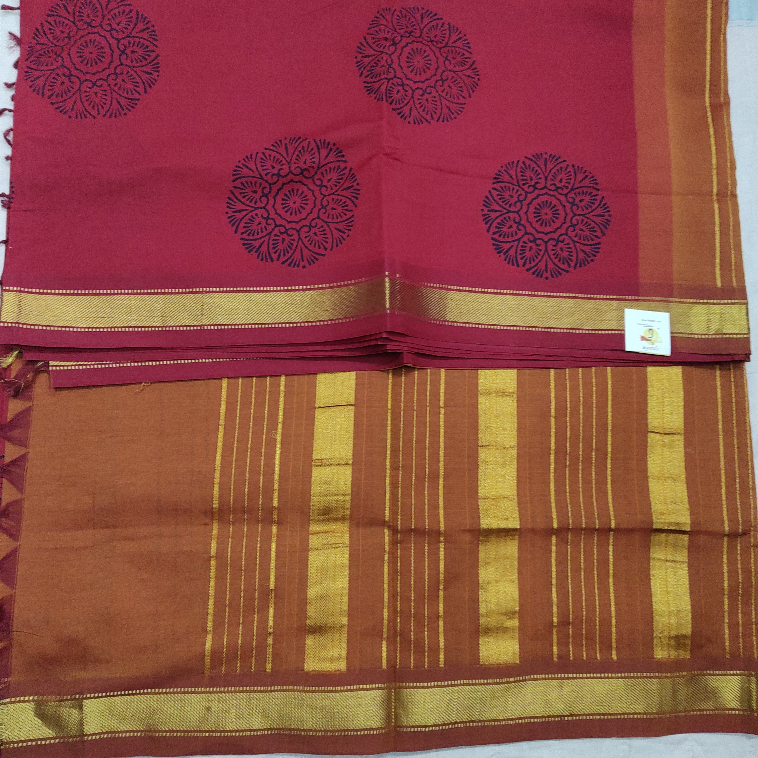 Semi silk cotton printed 6Yards