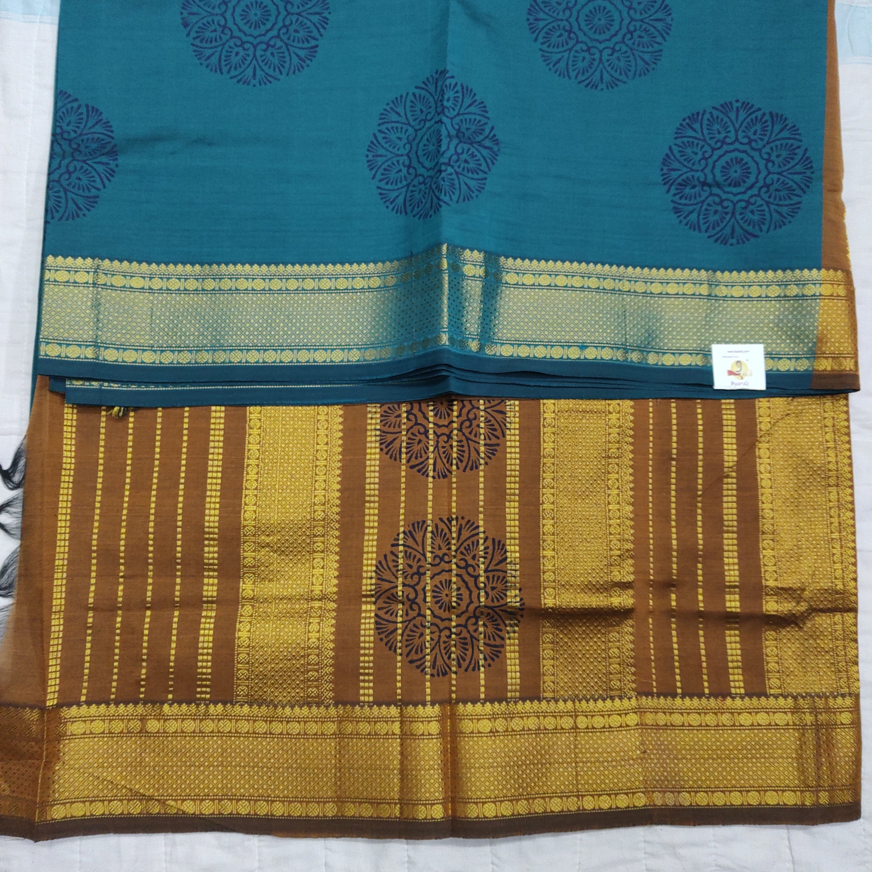 Semi silk cotton printed 6Yards