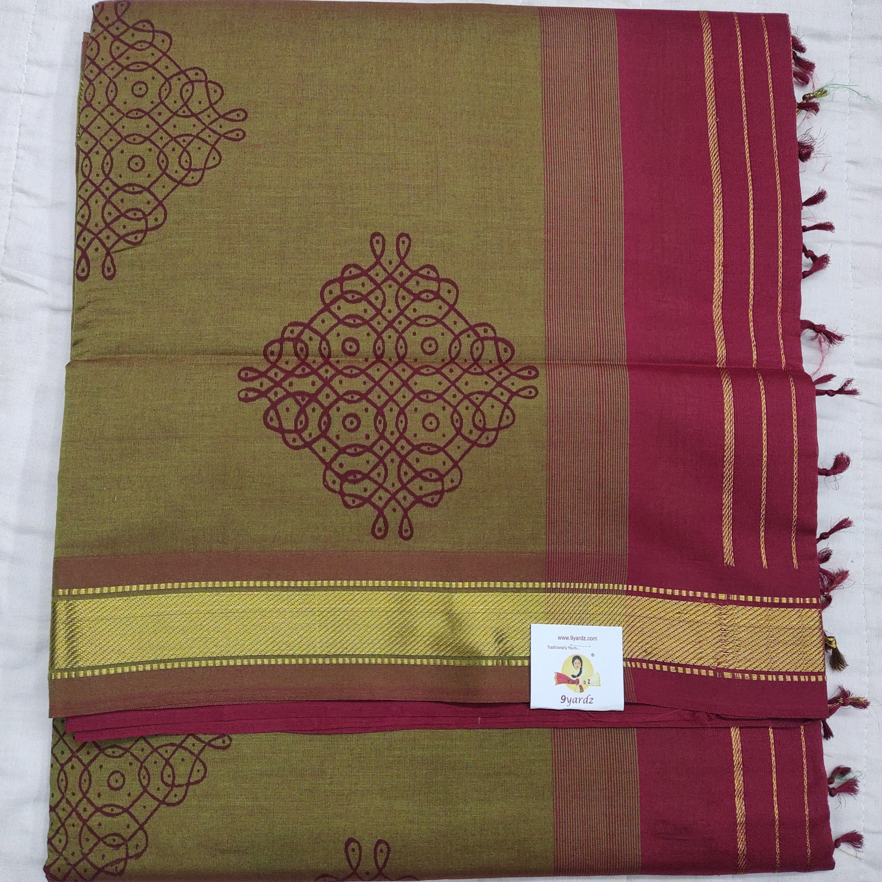 Semi silk cotton printed 6Yards